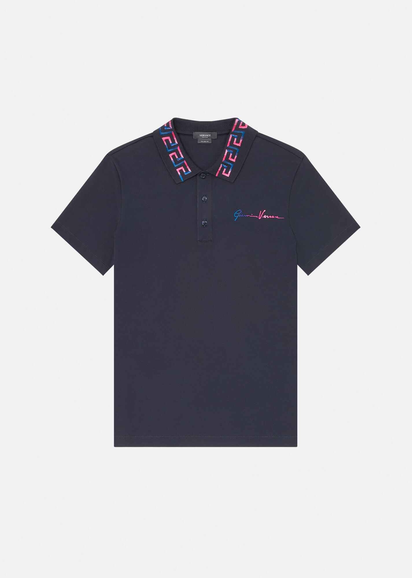 Greca Embroidered Polo Shirt - 1