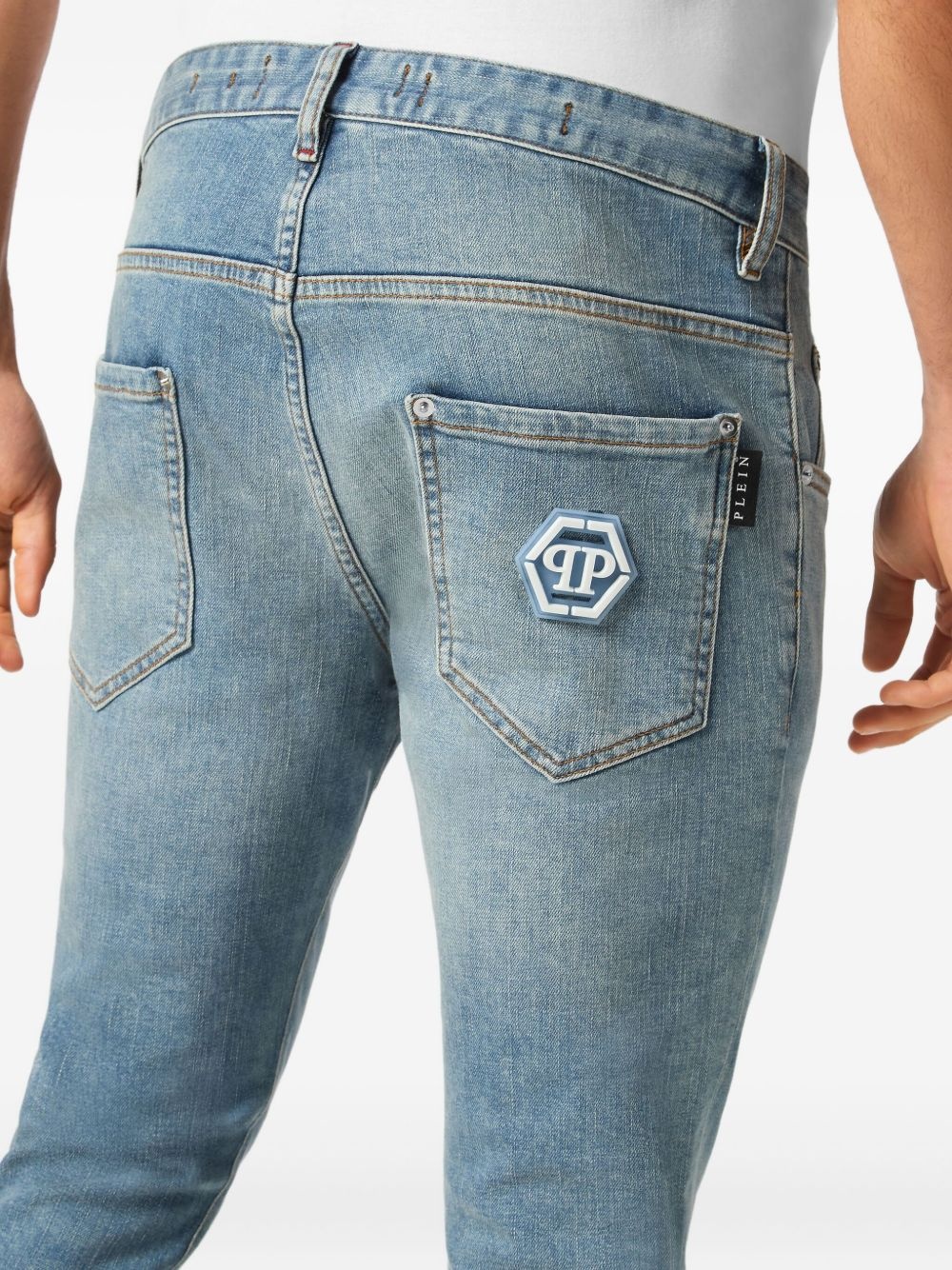 logo-plaque jeans - 4