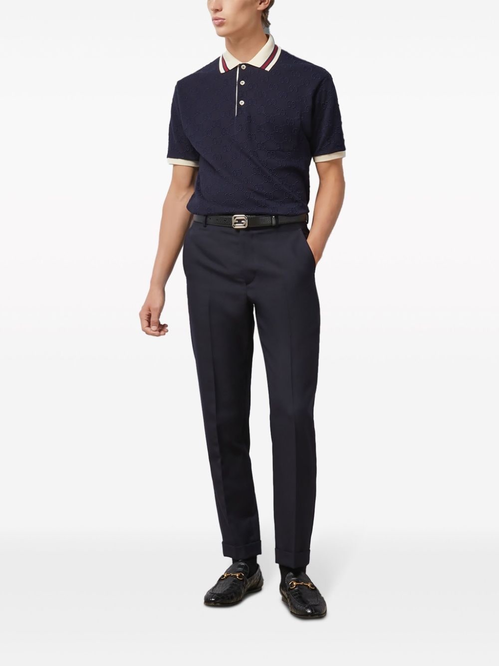 straight-leg wool trousers - 2