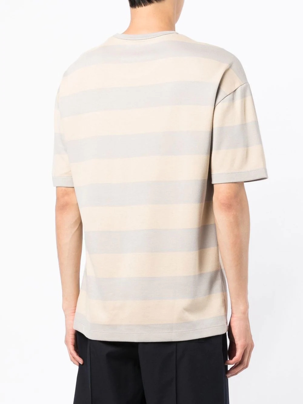 striped crew-neck T-shirt - 4