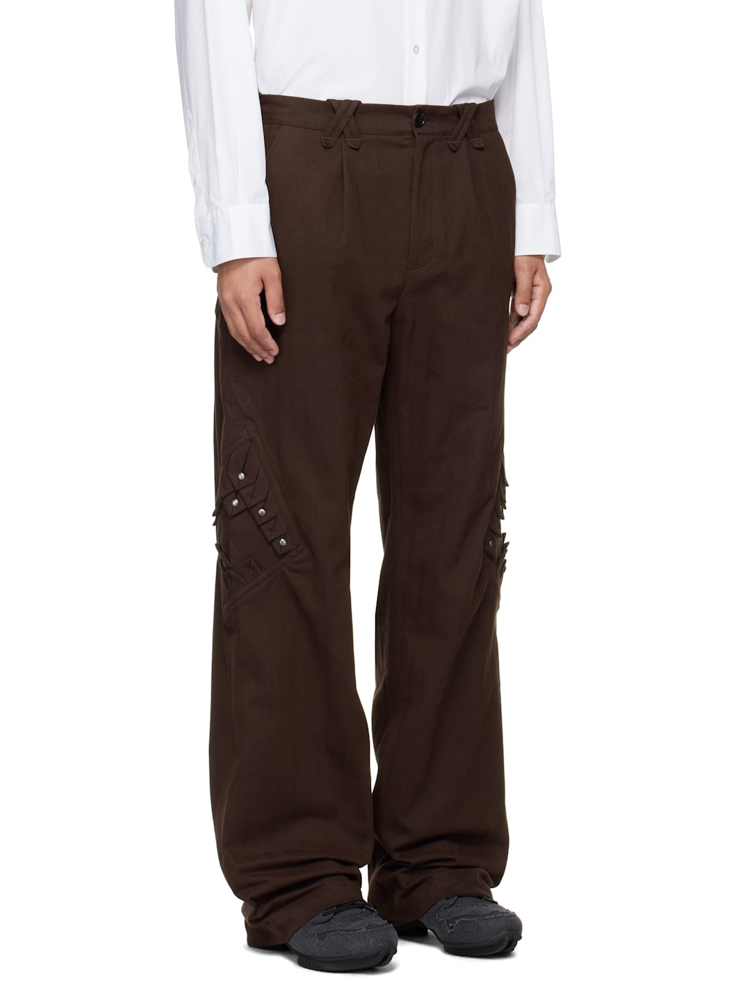 Brown Estike Trousers - 2