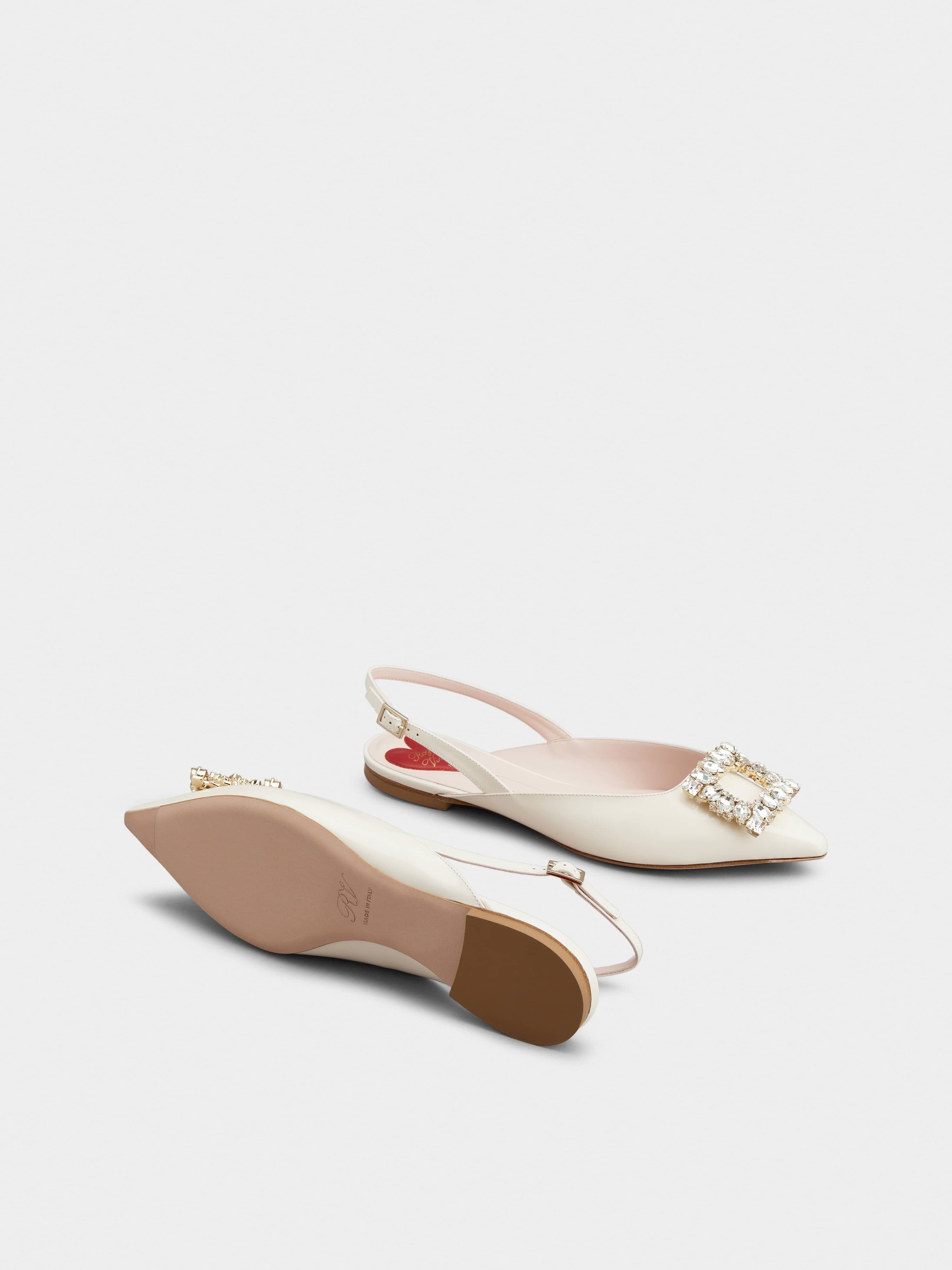 Strass Buckle Slingback Ballerinas in Patent Leather - 5