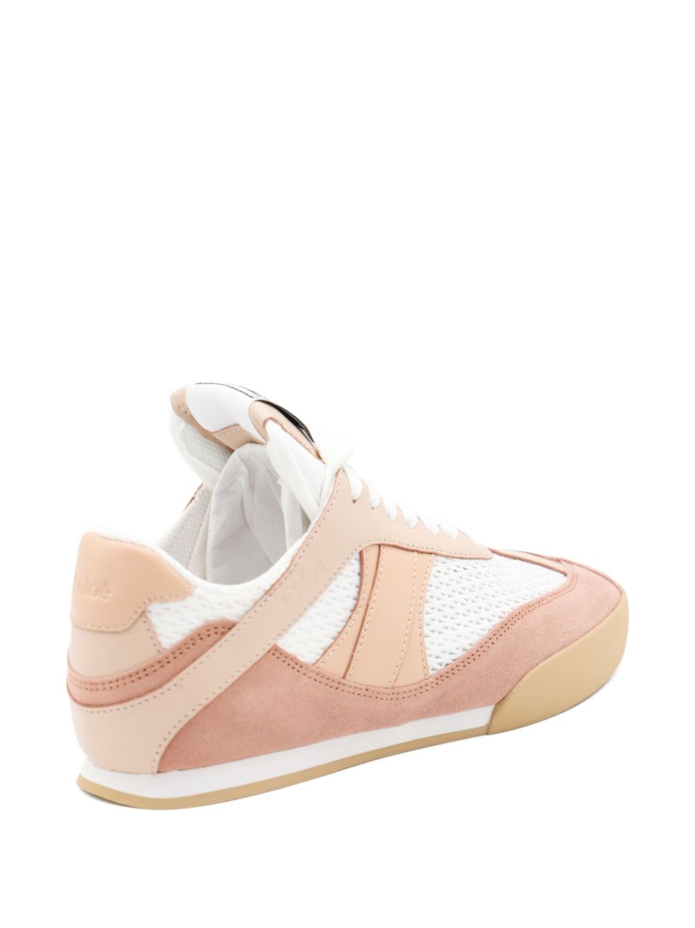 mesh-panel suede sneakers - 3