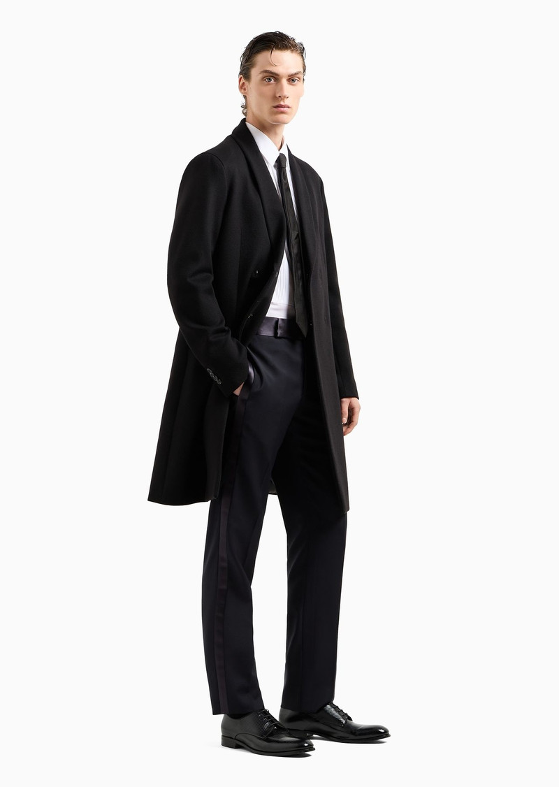 GIORGIO ARMANI ASV double-breasted Giorgio’s coat in cashmere outlook