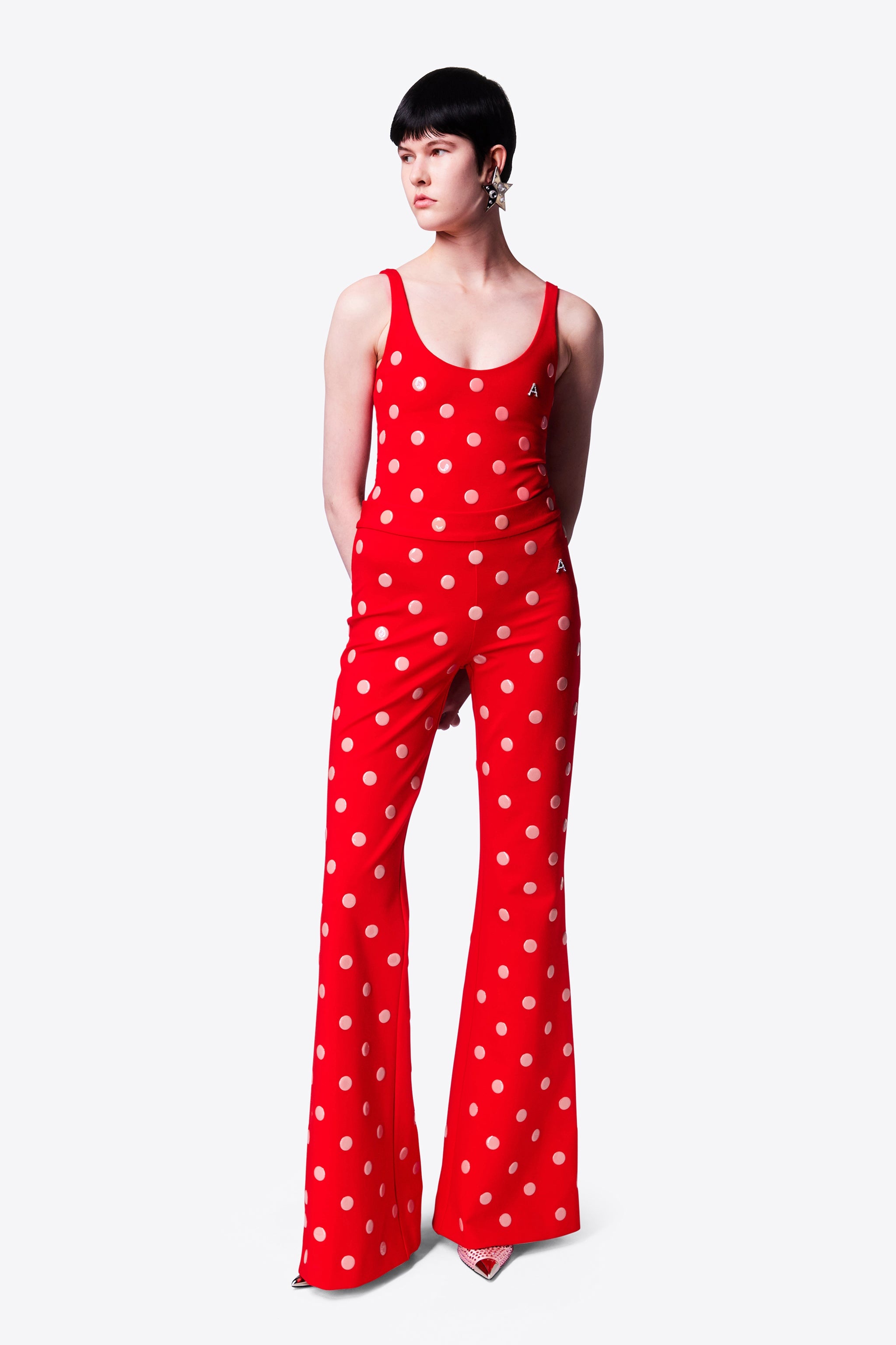 POLKA DOT FLARE PANT - 4