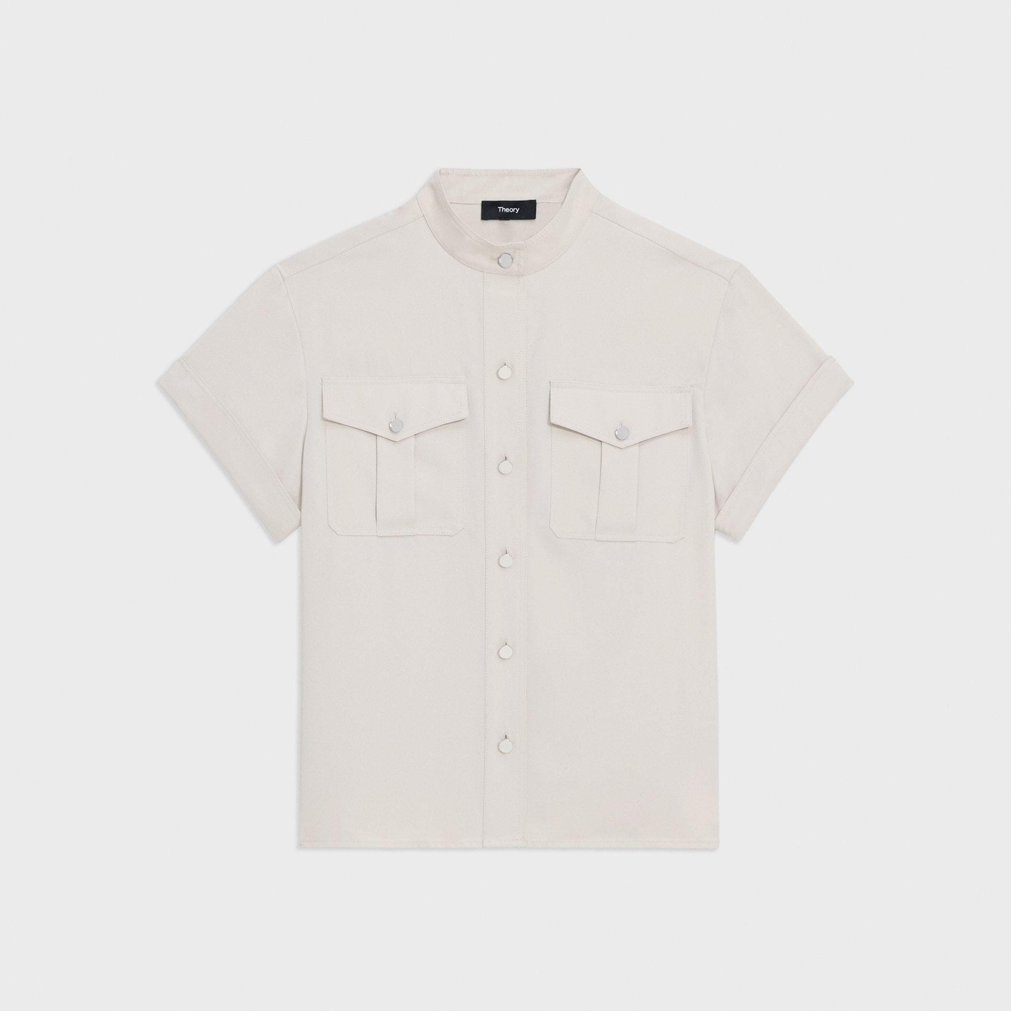 Military Shirt in Fluid Twill - 1