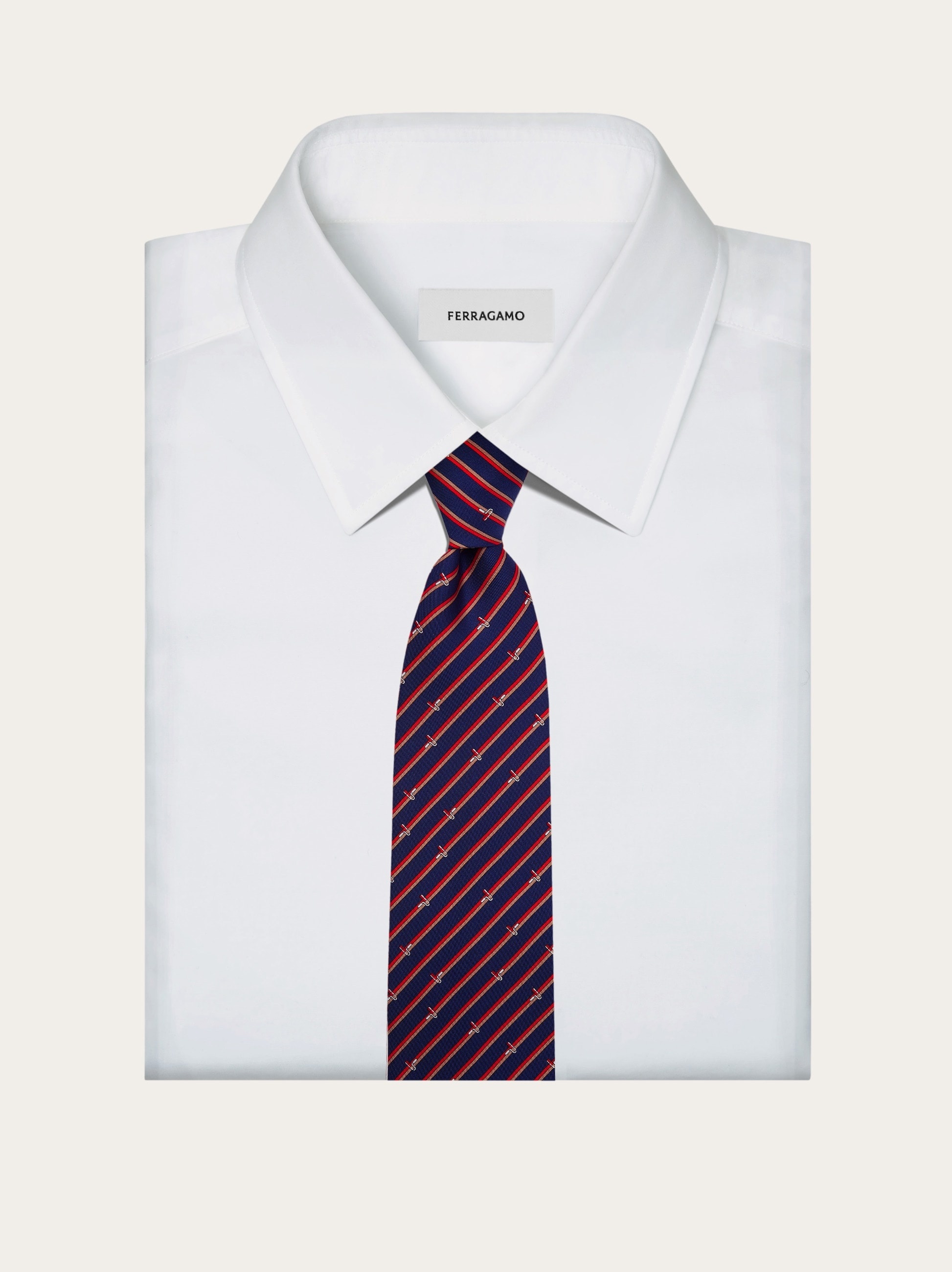 FERRAGAMO Tonal print silk tie | REVERSIBLE