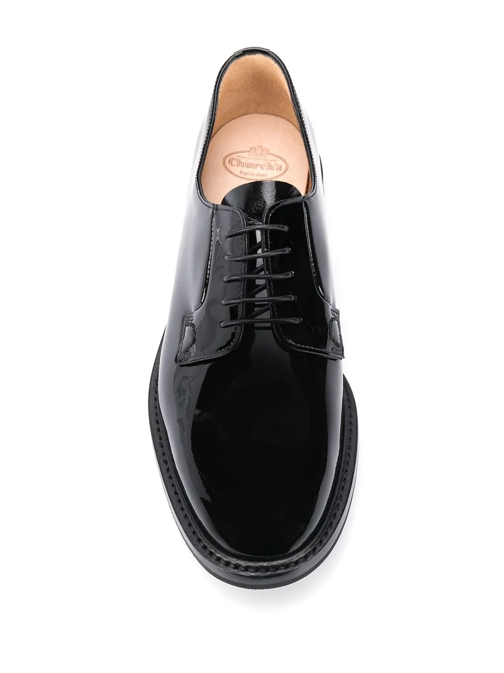 patent leather lace-up shoes - 4