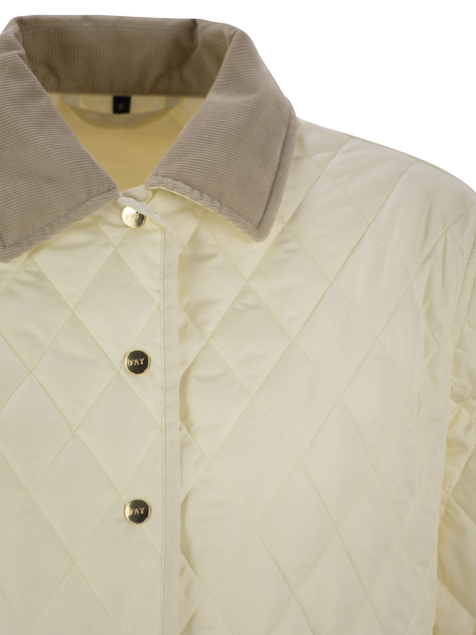 FAY - Fay Women Diamond Quilted Nylon Shirt Jacket - 4