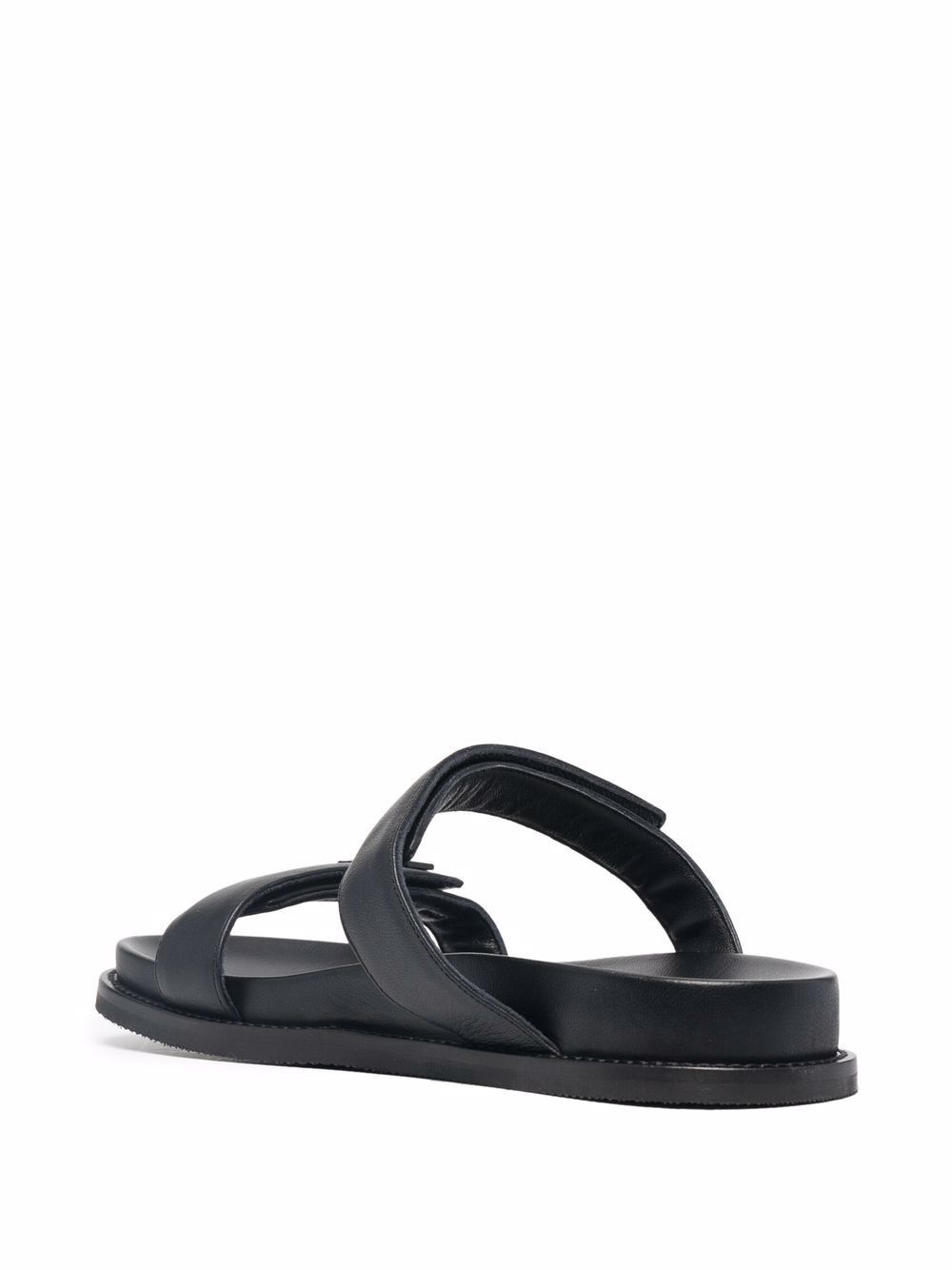 double-strap leather sandals - 3