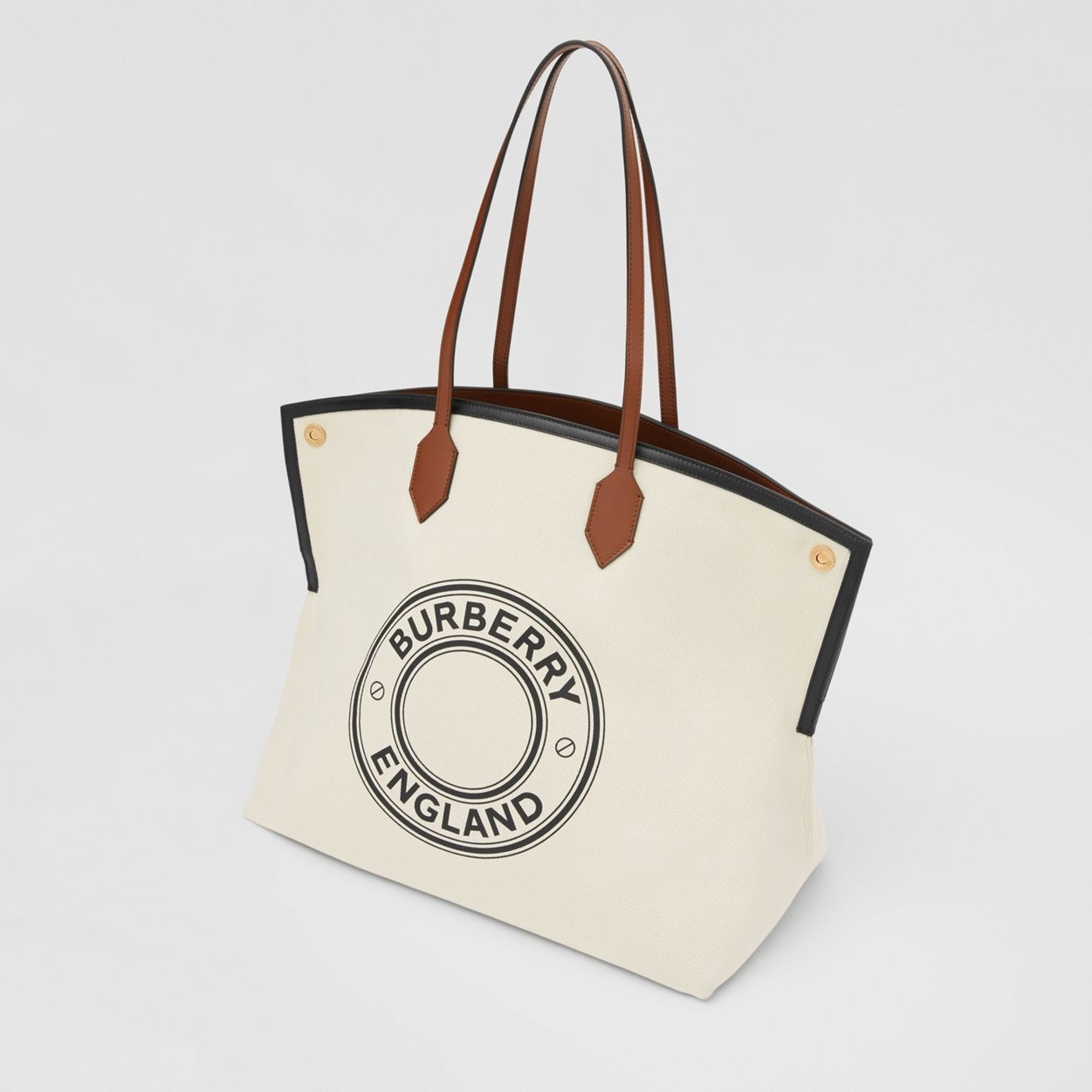 Large Logo Graphic Cotton Canvas Society Tote - 4