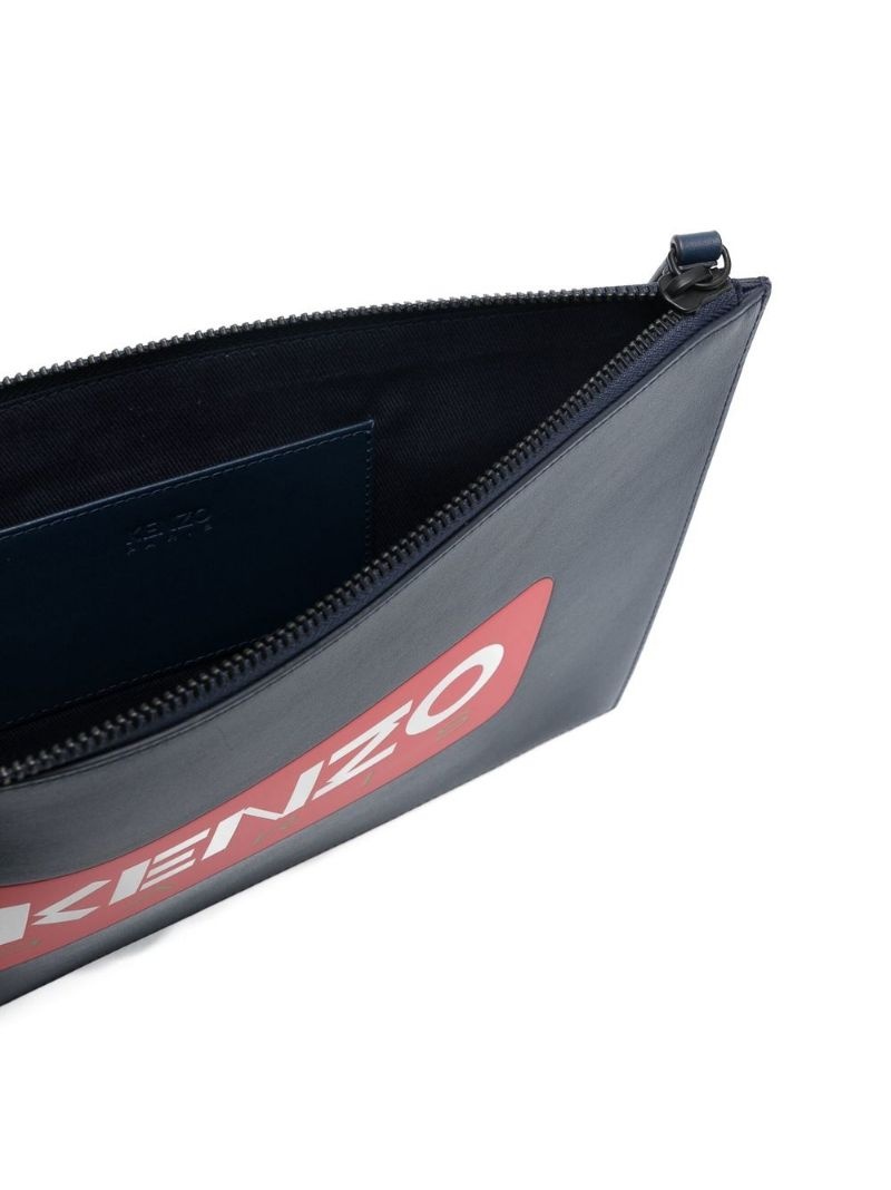 logo-print clutch bag - 5