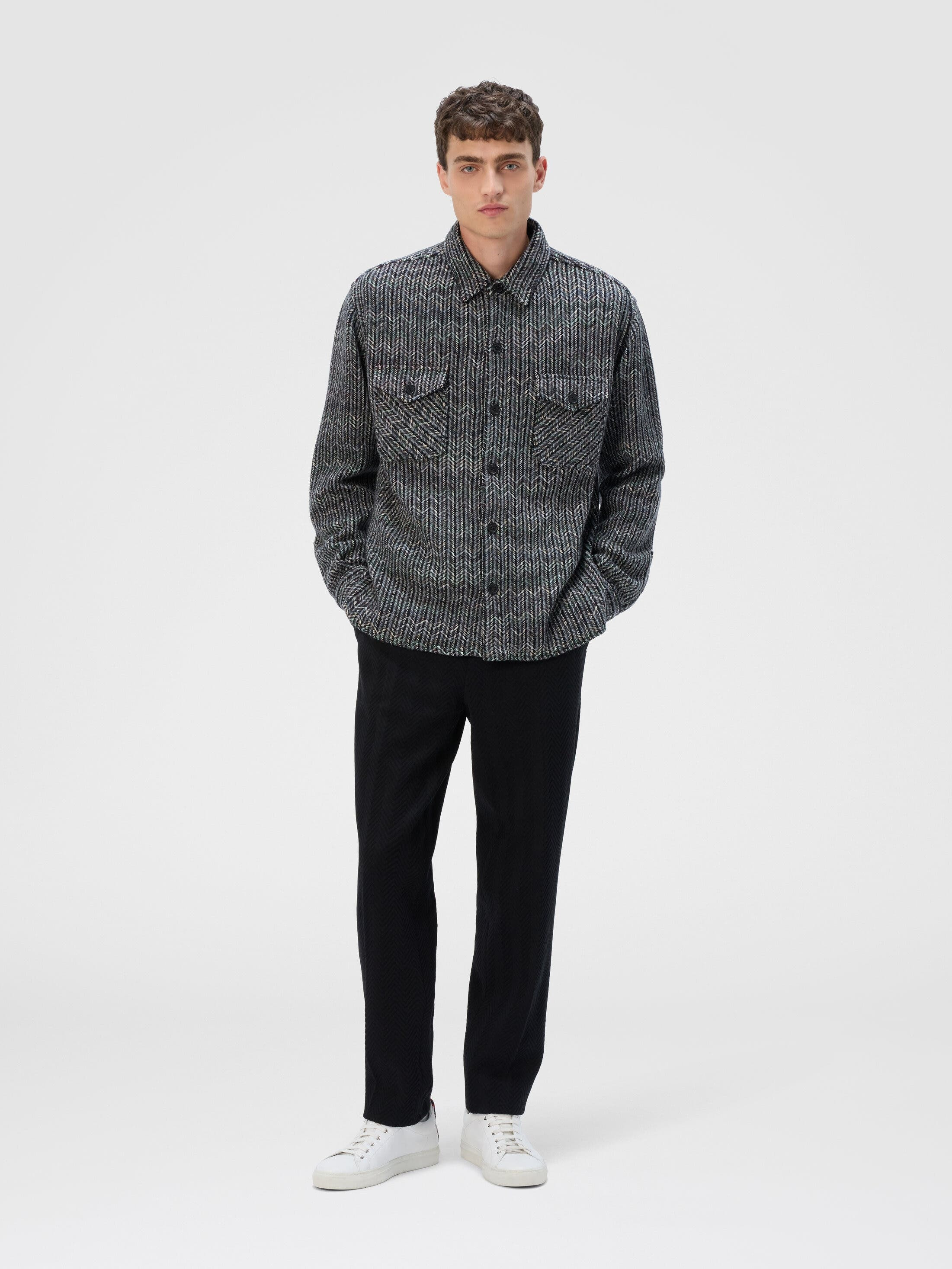 Missoni Overshirt In Wool-cotton Blend With Zigzag Pattern in Multicoloured at Nordstrom - 2