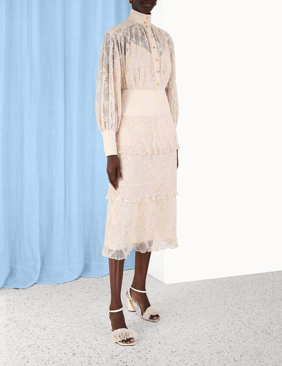PLEATED LACE SKIRT - 3