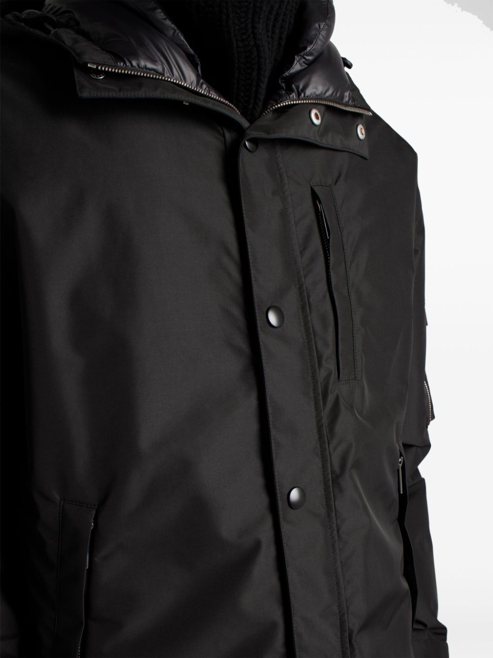 Technical fabric down jacket with hood - 5