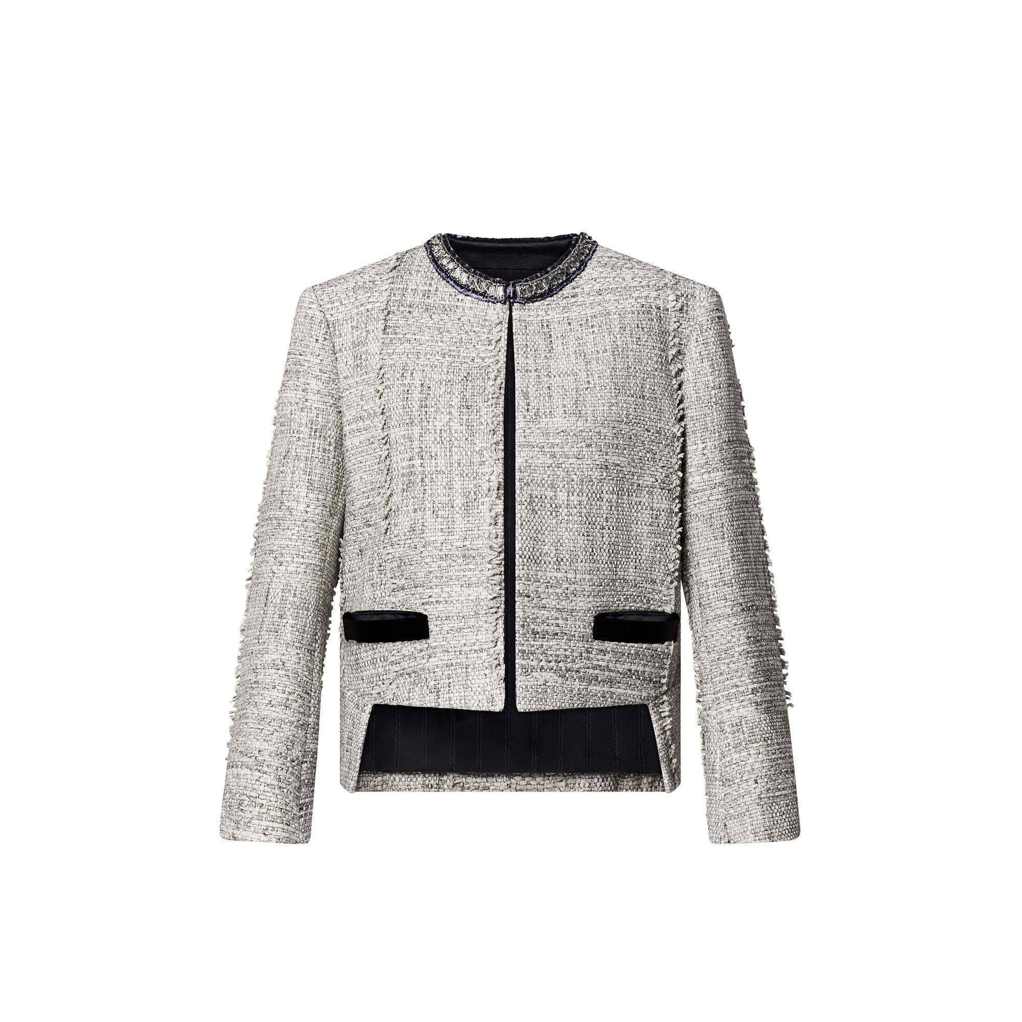 Raw Tweed Boxy Jacket - 1