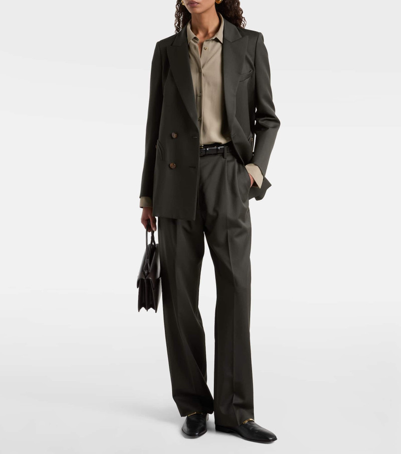 BLAZÉ MILANO Fox high-rise wool and mohair wide-leg pants outlook