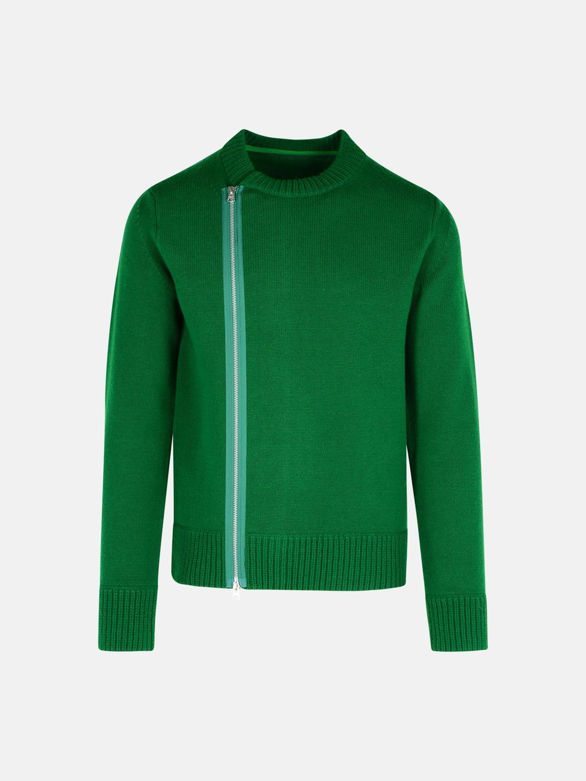 GREEN WOOL SWEATER - 1