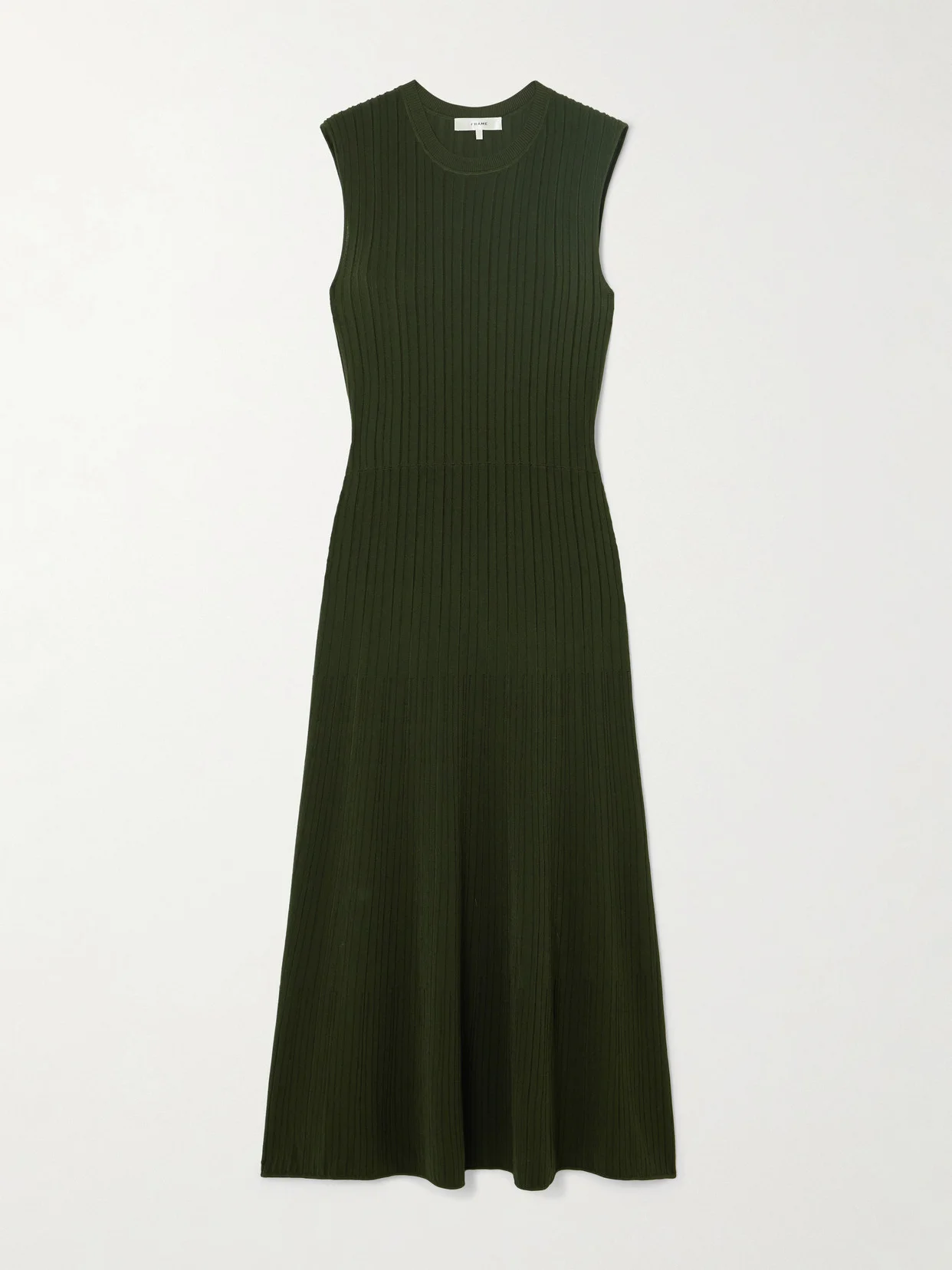 Ribbed-knit Midi Dress - 1