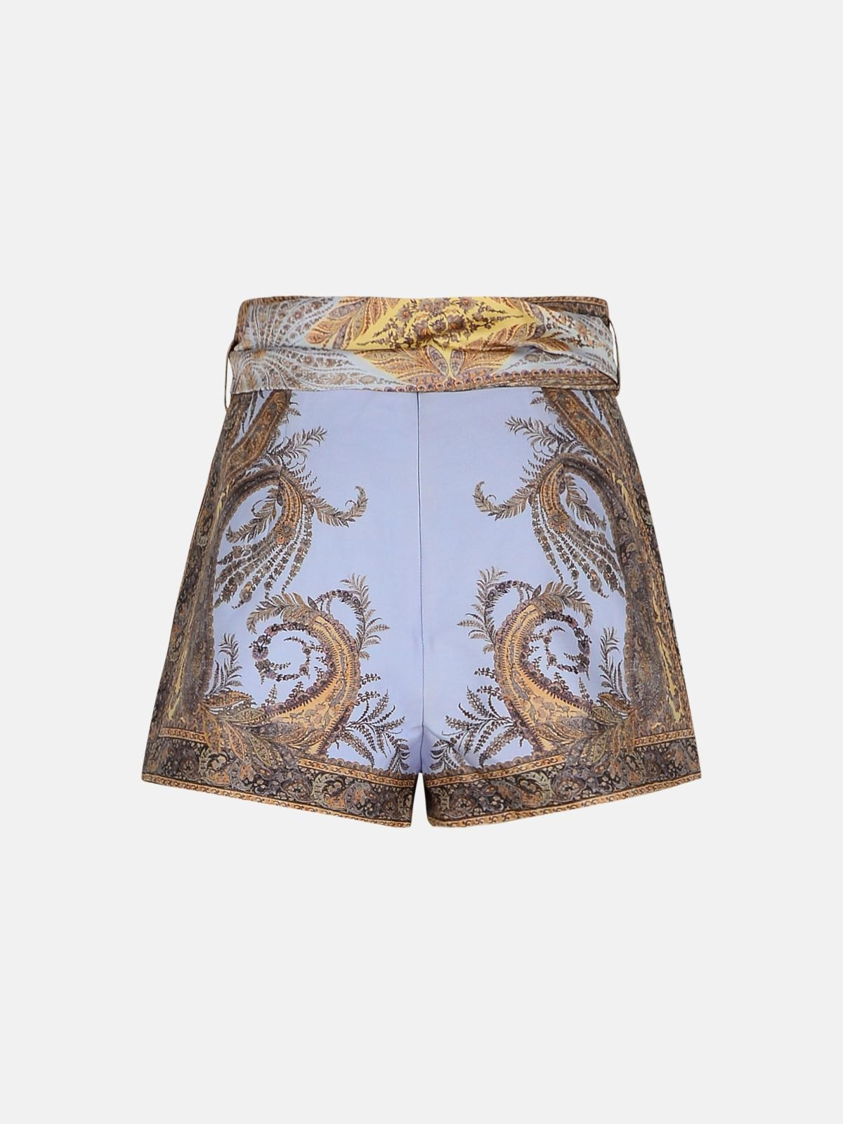 LILAC SILK BLEND SHORTS - 3