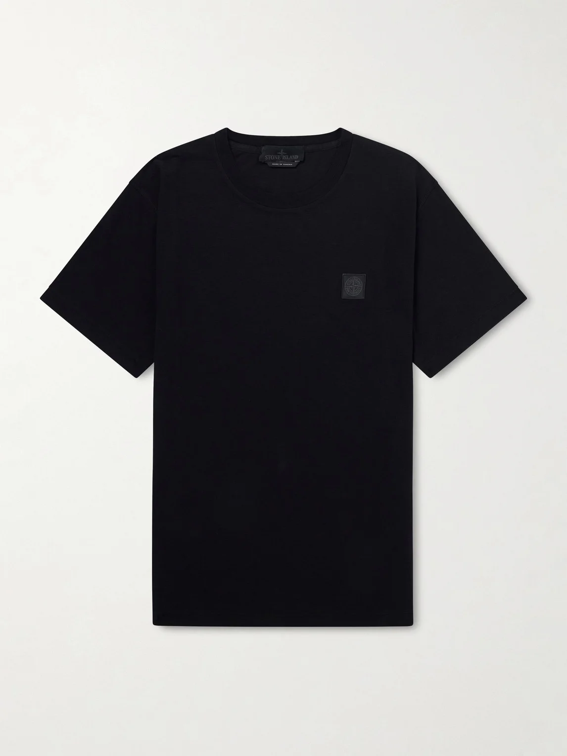 STONE ISLAND GHOST Logo-Appliquéd Cotton-Jersey T-Shirt - 1