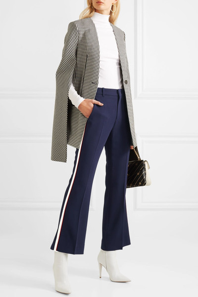 GUCCI Grosgrain-trimmed cady wide-leg pants outlook