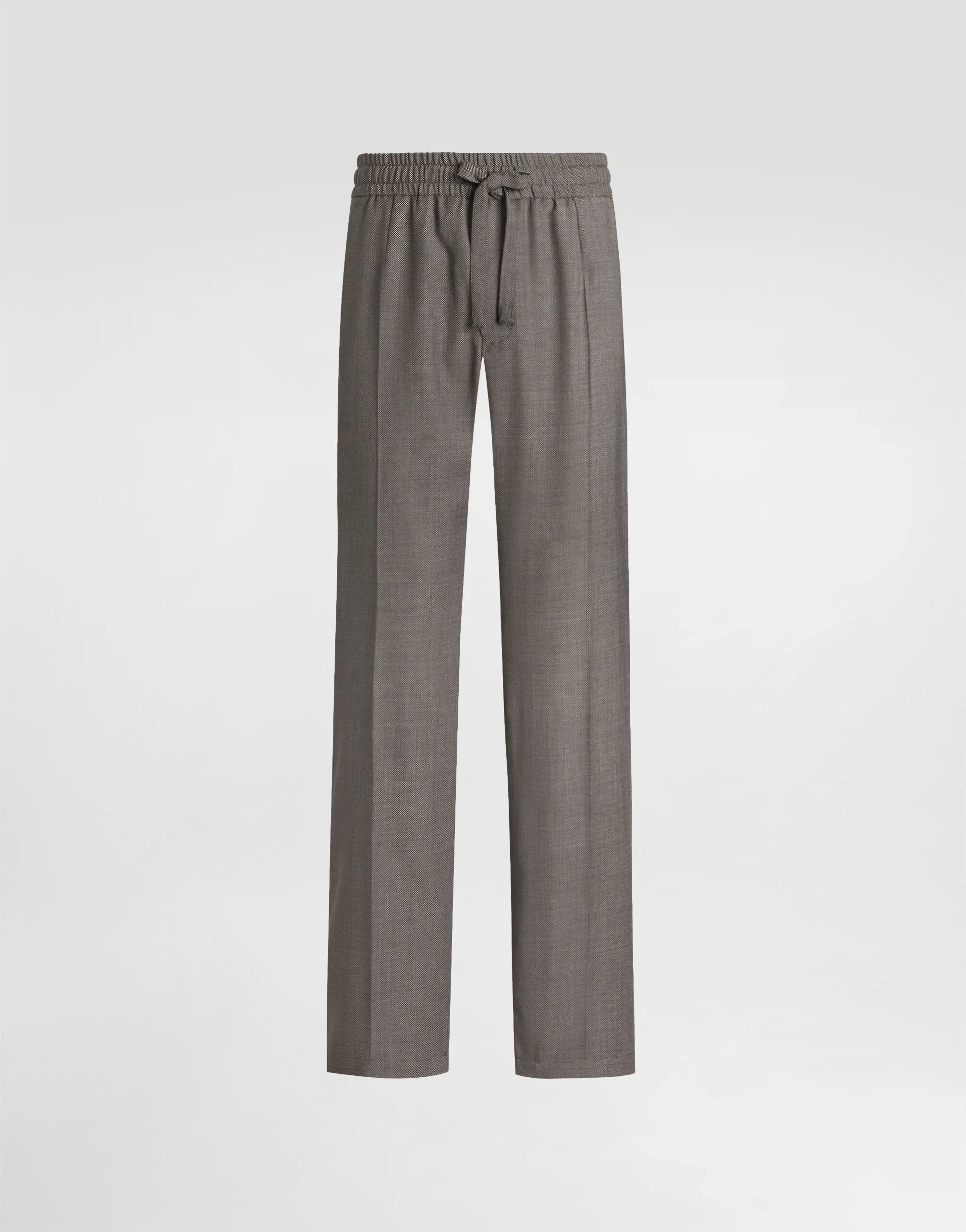 Bird's eye wool jogging trousers - 1