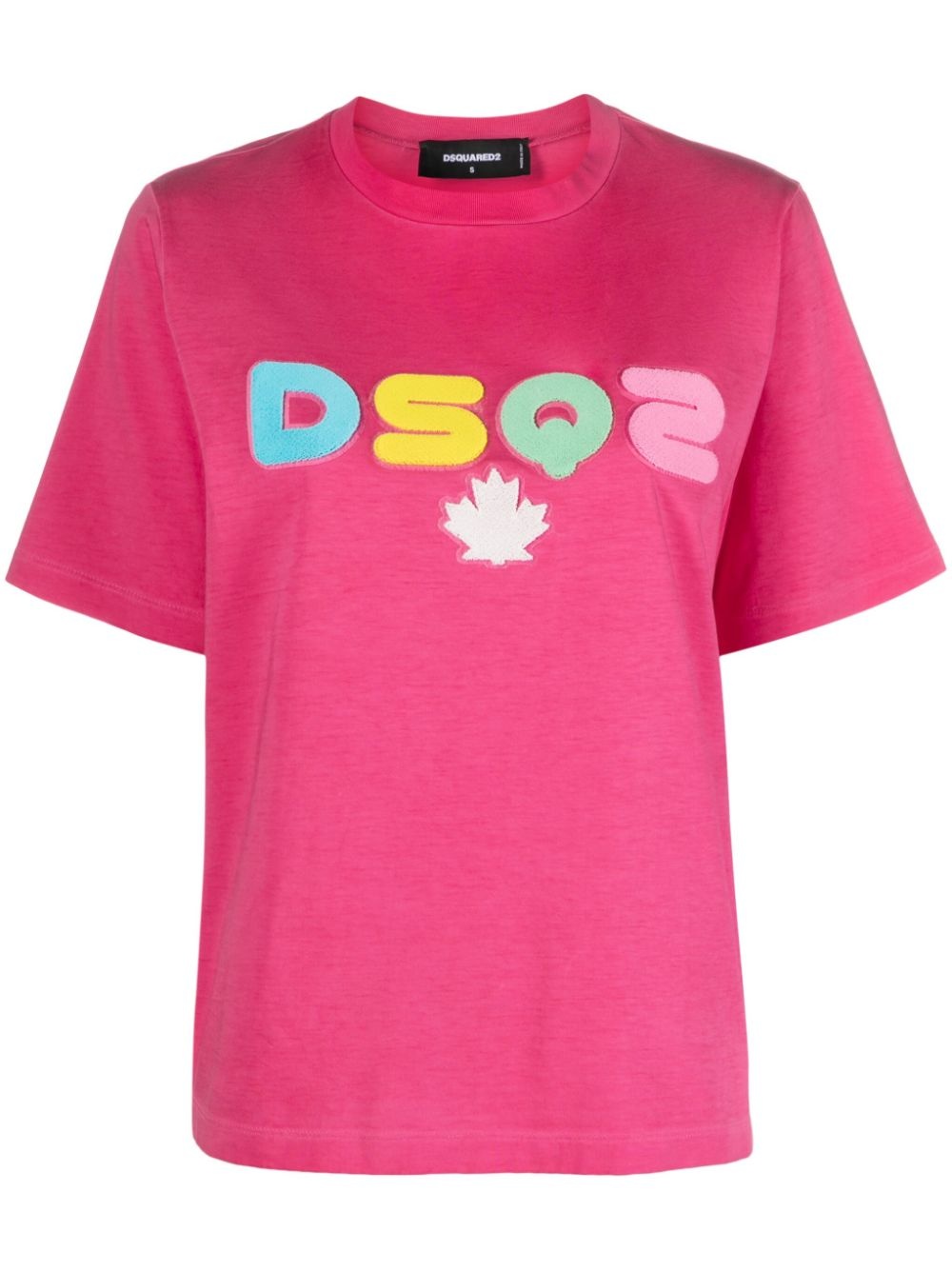 DSQ2-print cotton T-shirt - 1