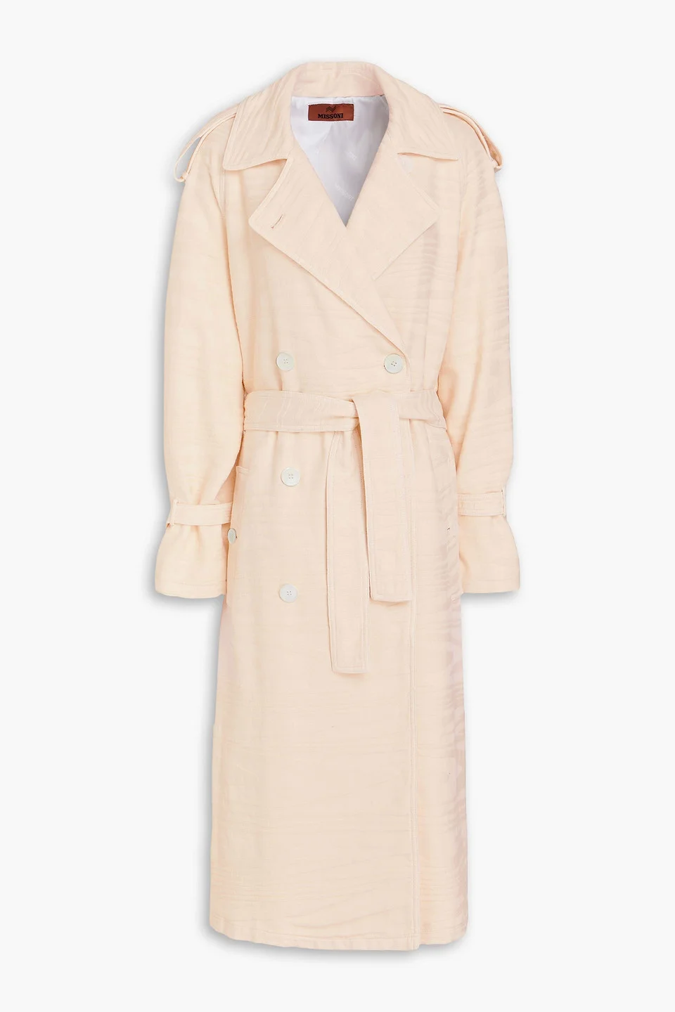 Cotton-jacquard trench coat - 1