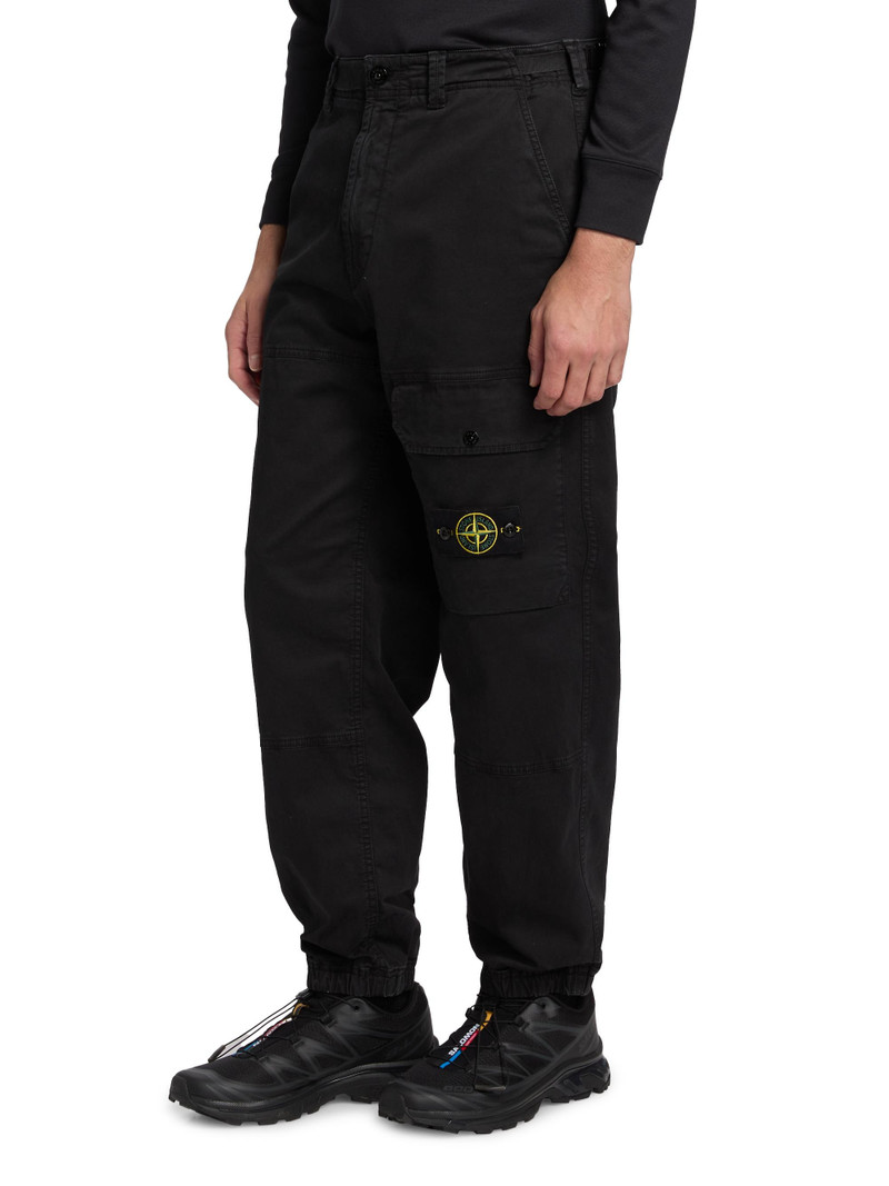 Men's Logo Stretch-Cotton Trousers - Black 4
