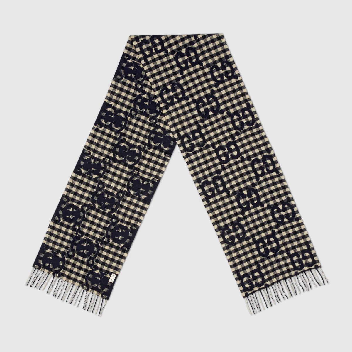 GG jacquard wool scarf - 2