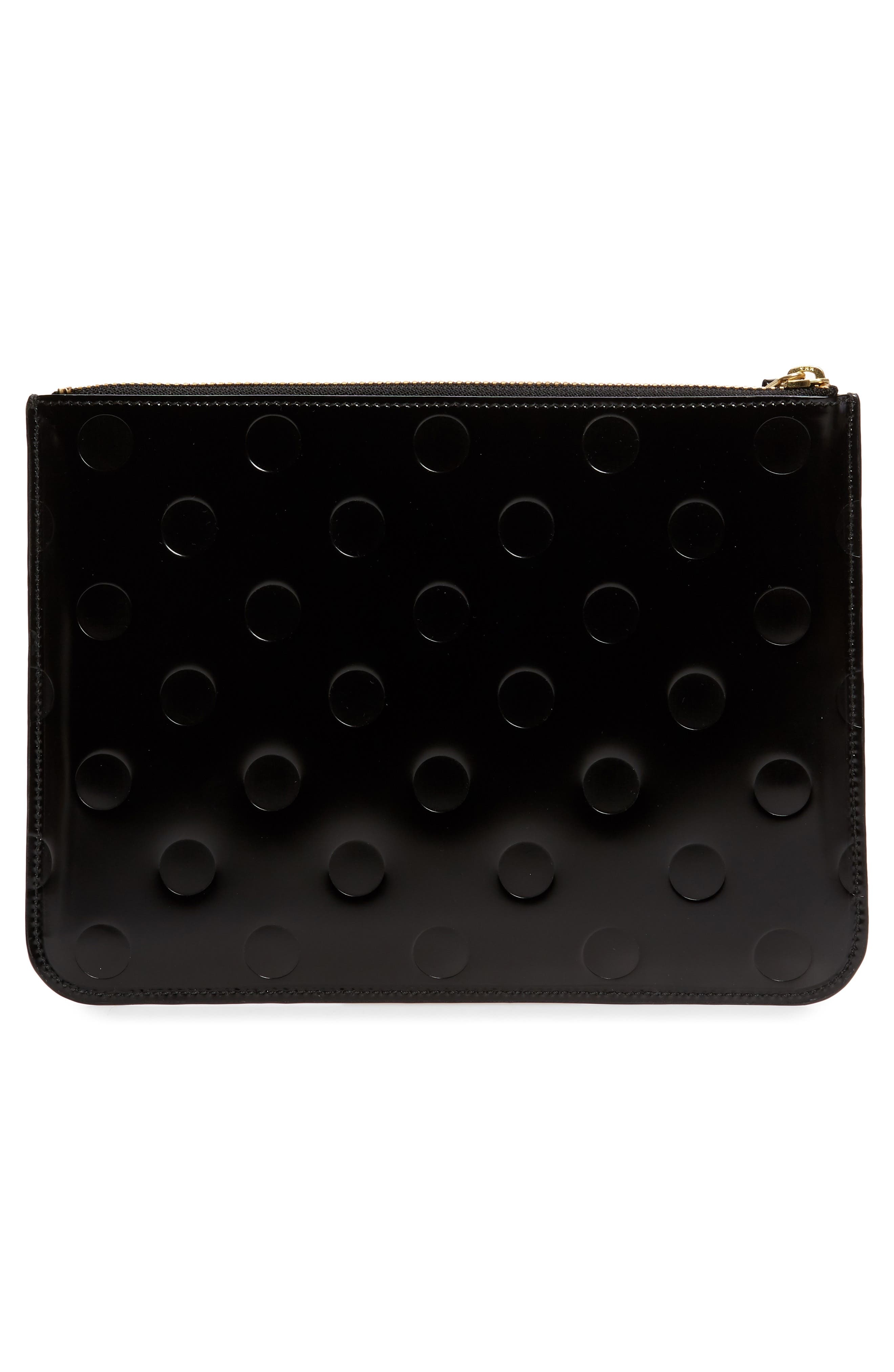 Comme des Garçons Wallets Dot Embossed Large Zip Pouch in Black at Nordstrom - 4