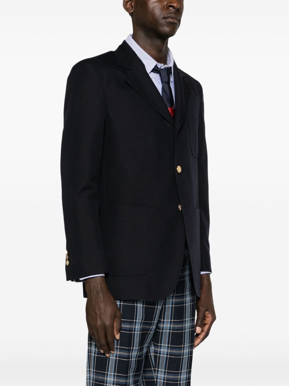 single-breasted wool blazer - 3