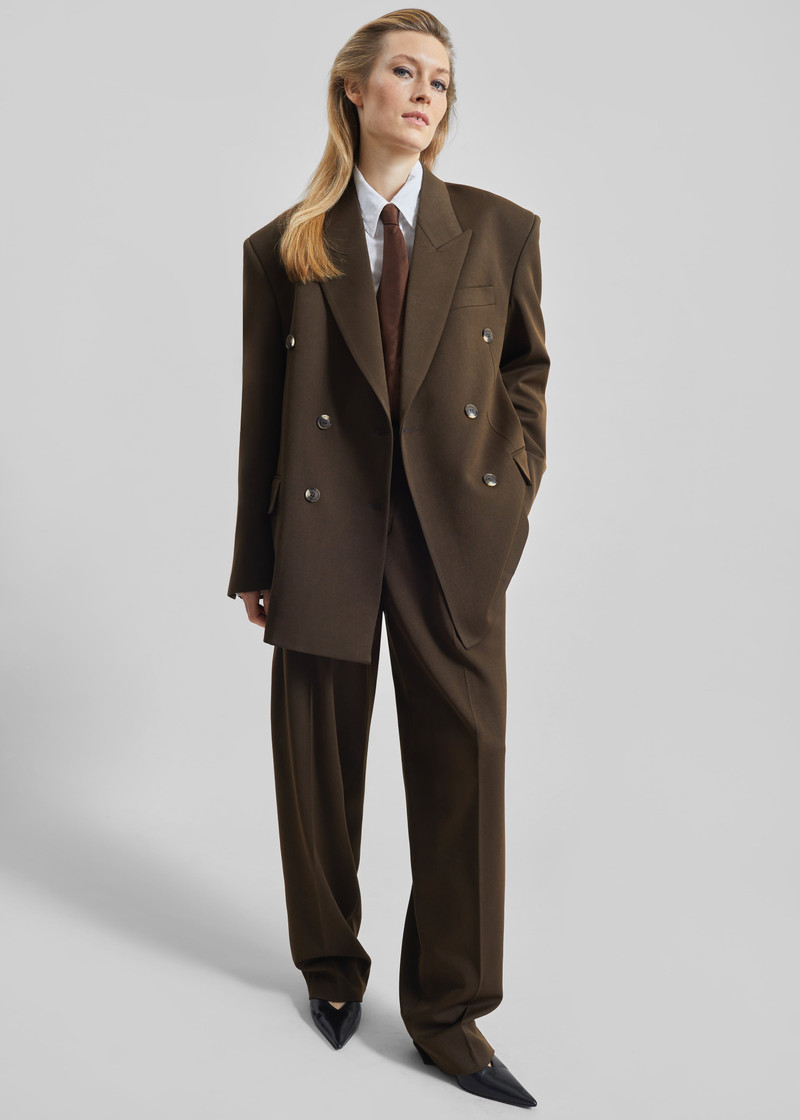 Vester Pleated Trousers - Brown 6