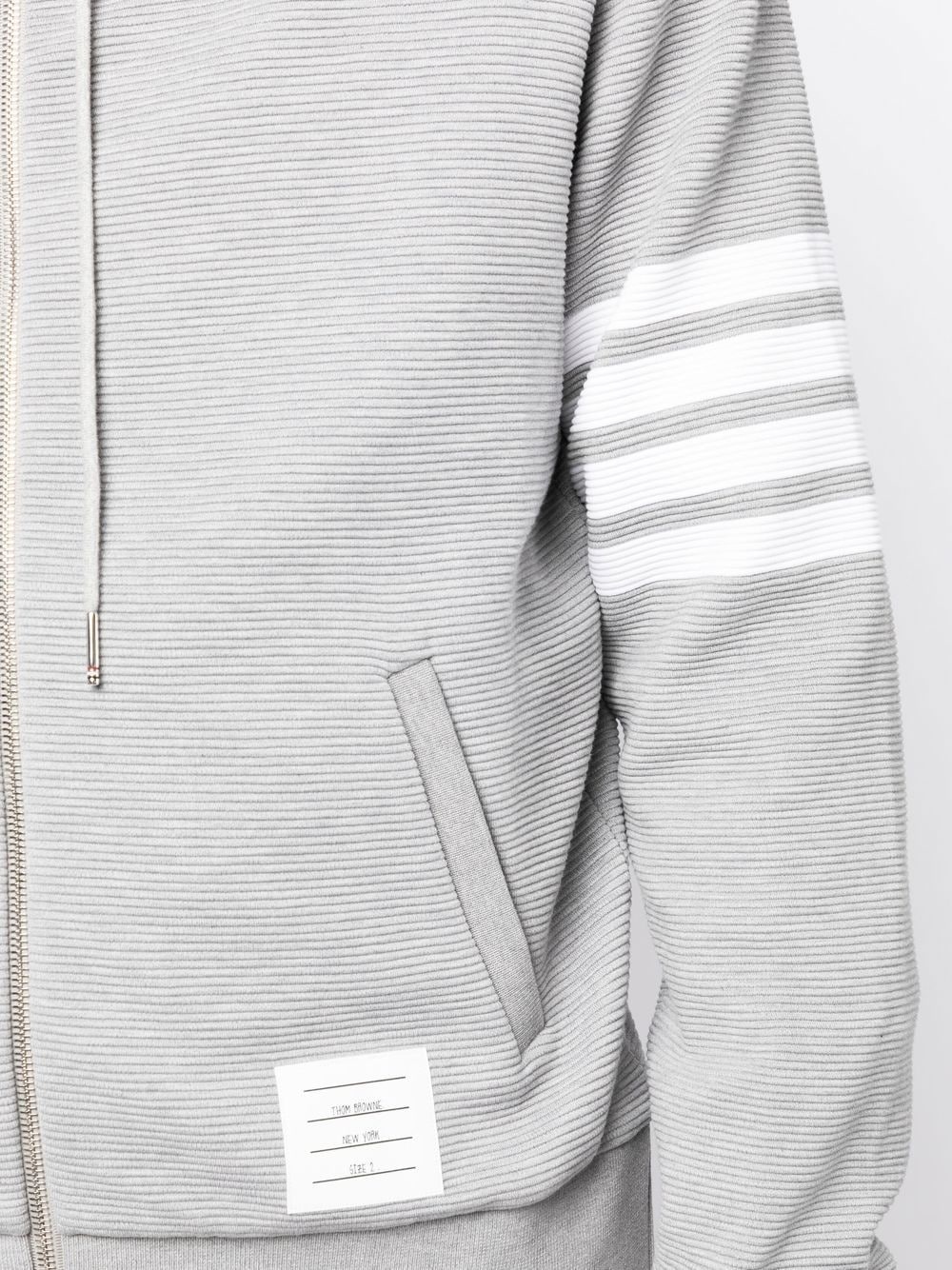 logo-patch zip-up hoodie - 5