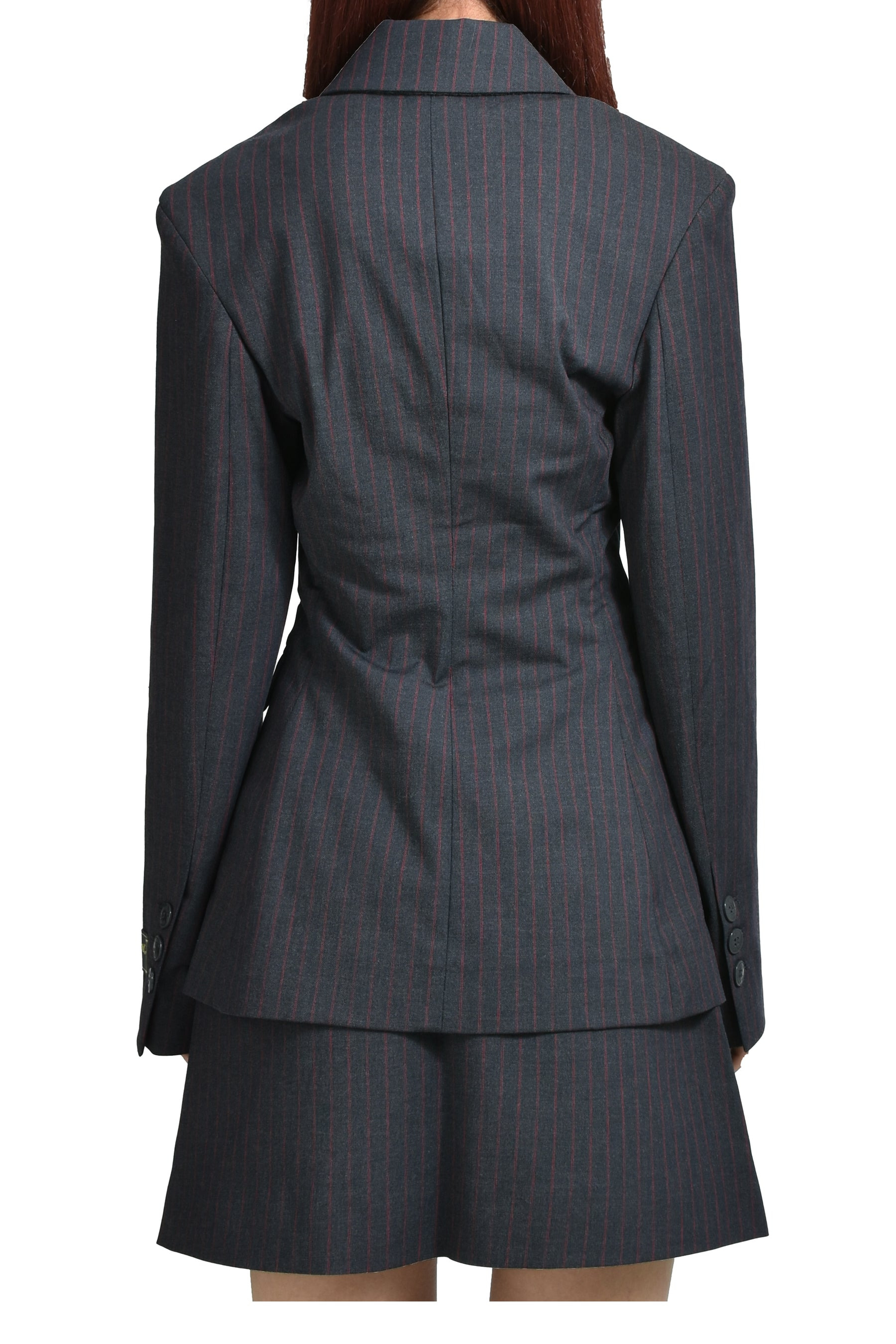 STRETCH STRIPE BLAZER / PHANTOM - 2