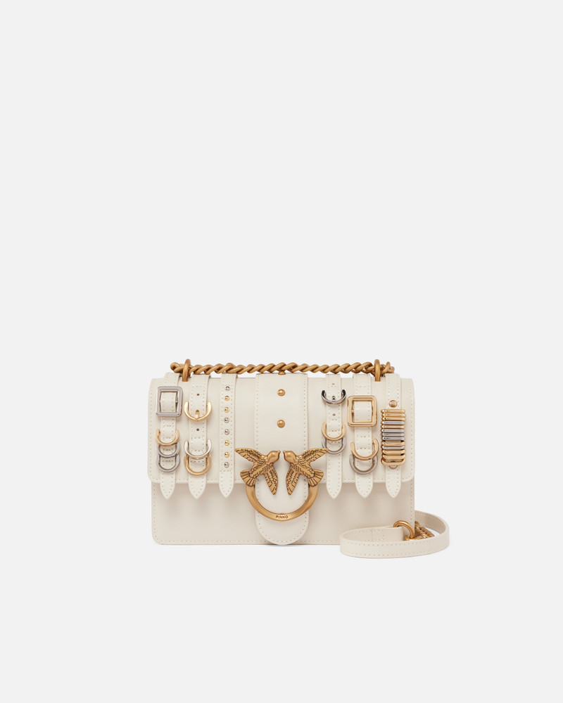 LOVE BAG SMALL CROSSBODY BAG IN LEATHER WITH STRAPS 1