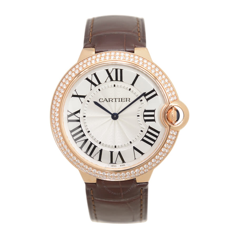 Cartier Ballon Bleu de Cartier Hand Wind Diamond Silver Dial Men's Watch WE902055 - 3