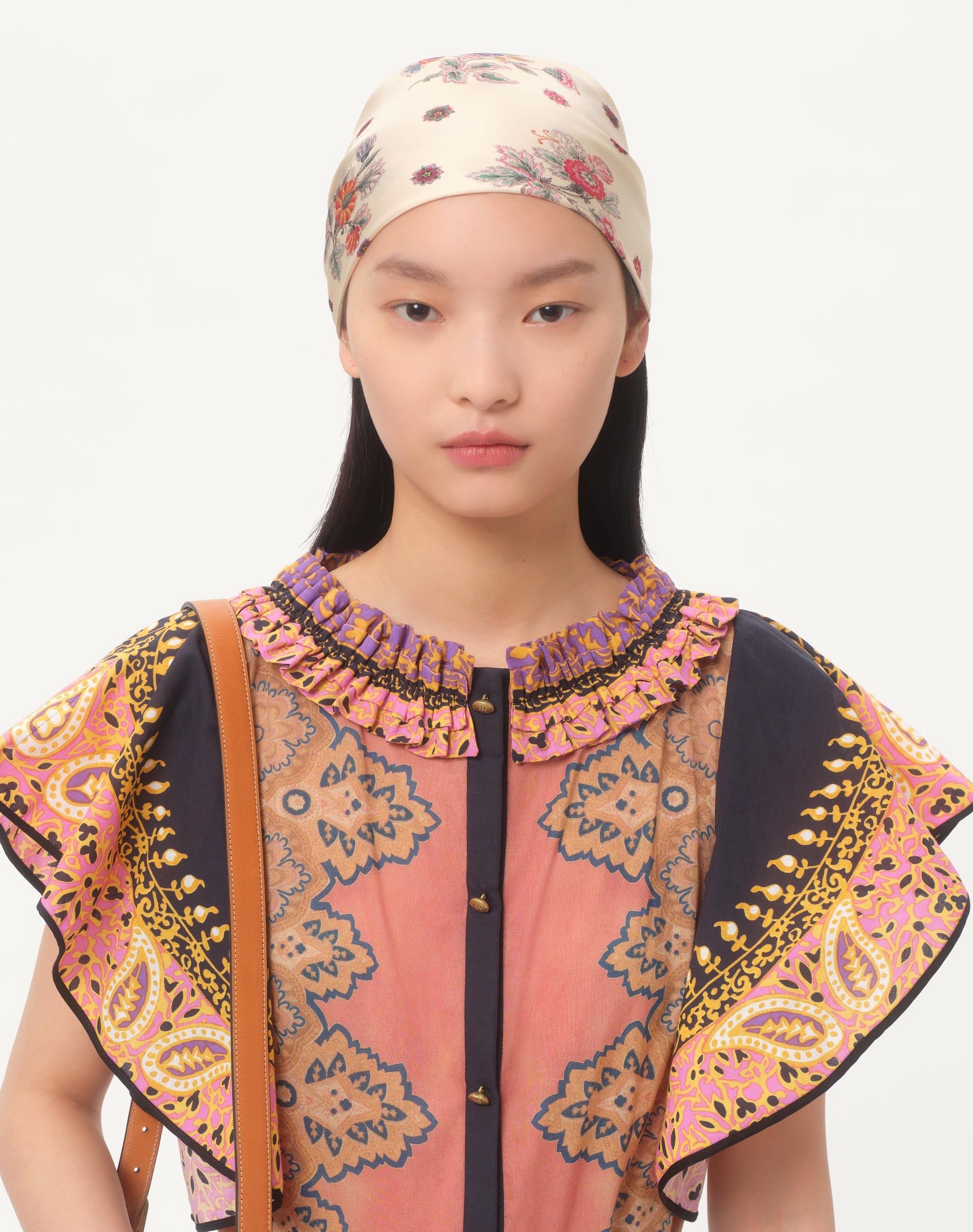 MIDI DRESS IN MUSSOLA COTONE MIX STAMPE - 4