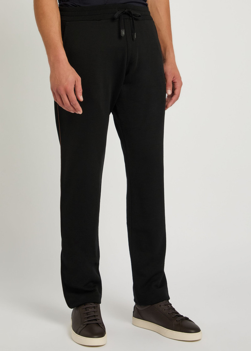 Canali Canali Pipe-trimmed Straight-leg Wool Track Pants outlook