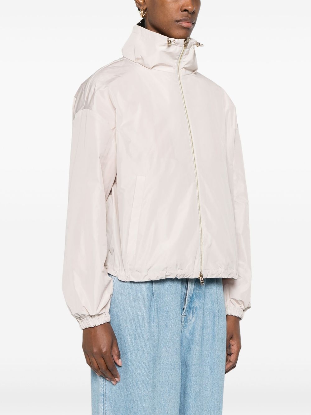 drawstring-neck jacket - 3