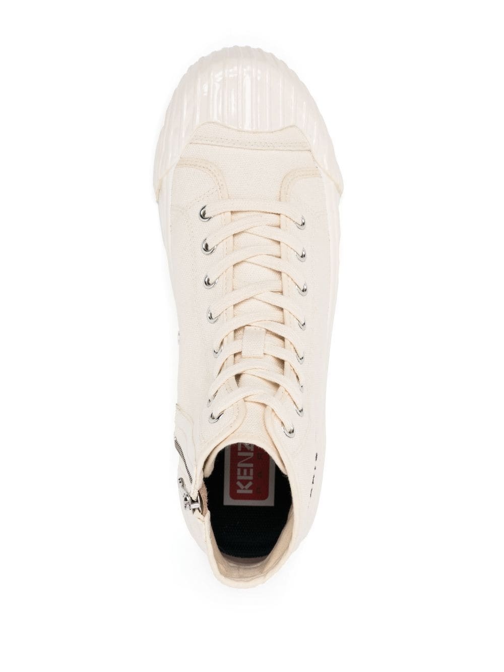 logo-embroidered high-top sneakers - 4