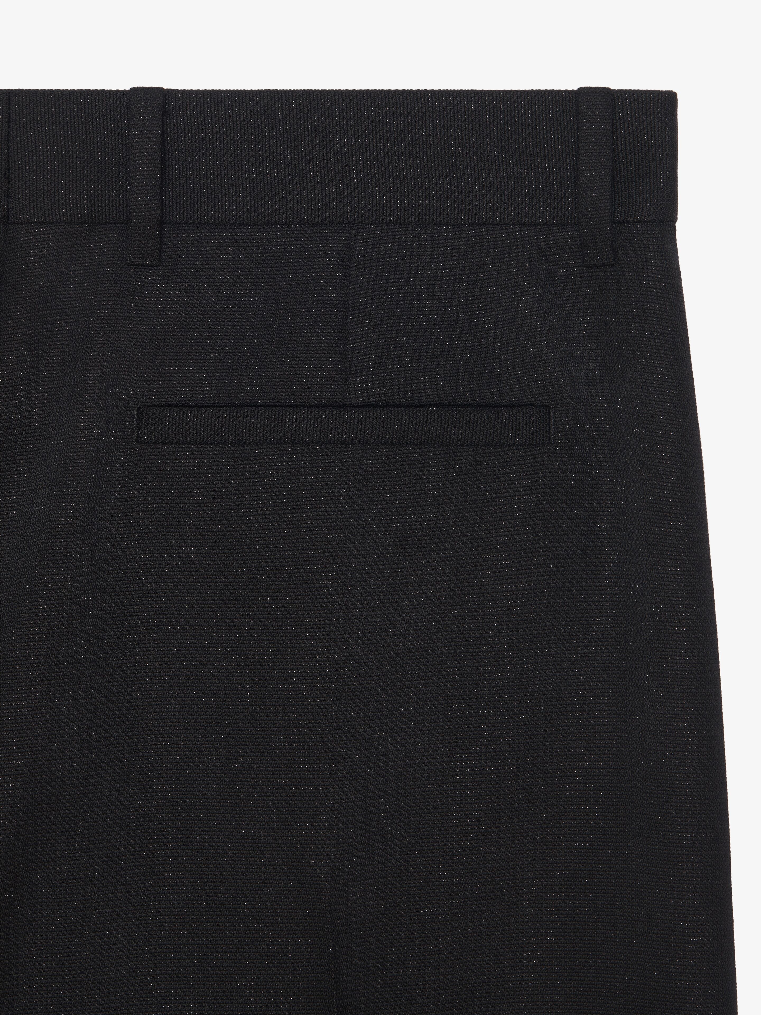 TAILORED PANTS IN WOOL AND LUREX WITH RHINESTONES - 2