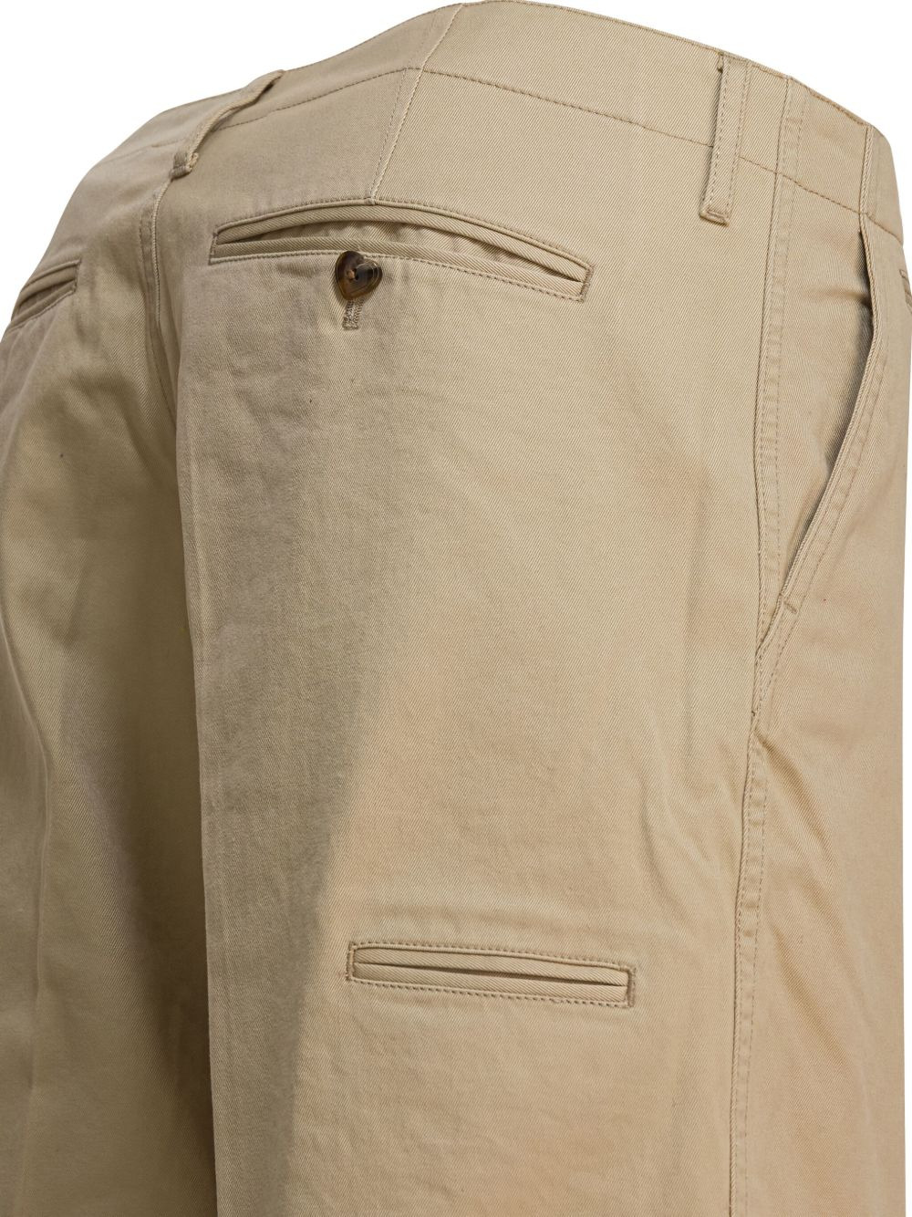button-fastening chino shorts - 2