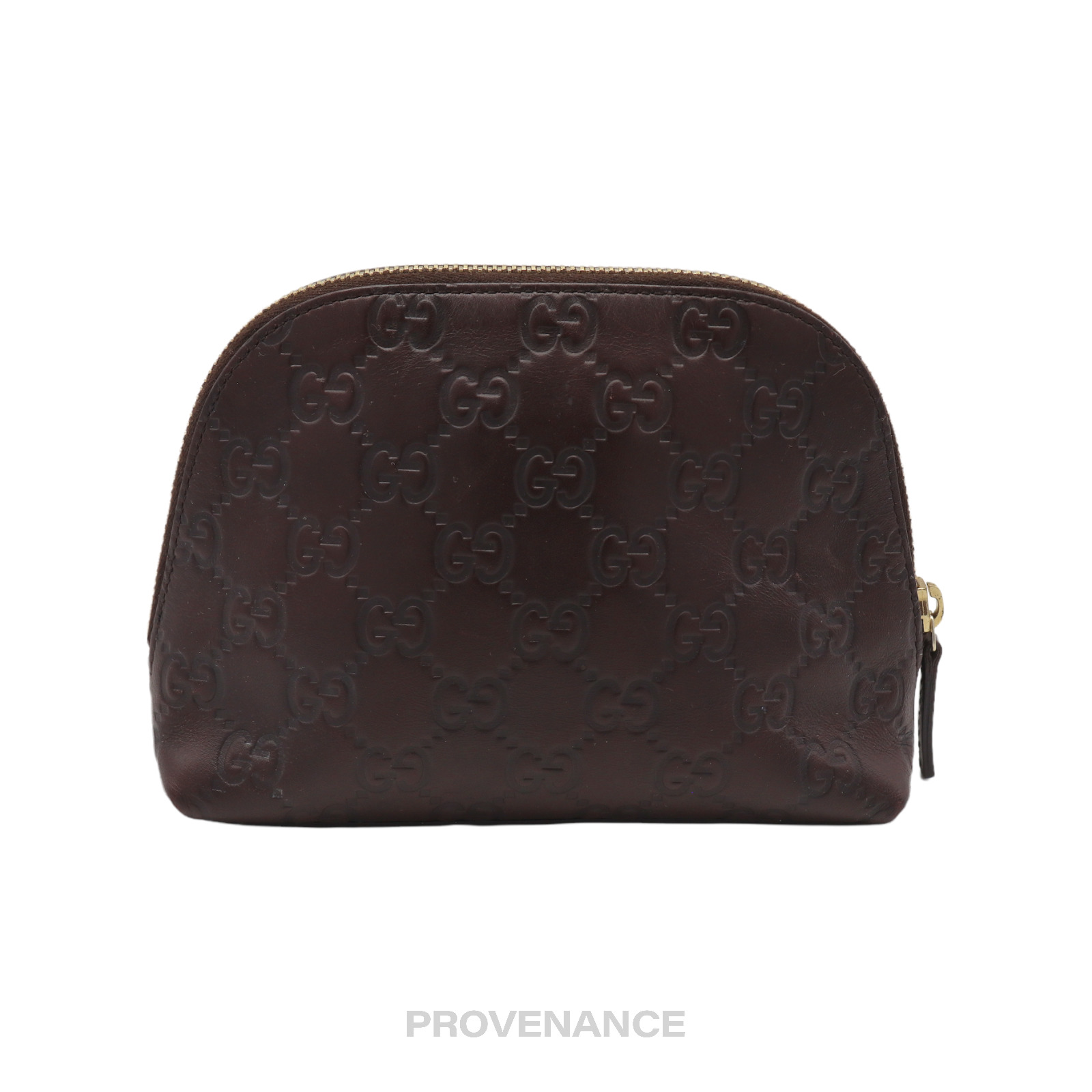 PROVENANCE - Gucci GG Zip Pouch - Chocolate Guccissima Leather - 6