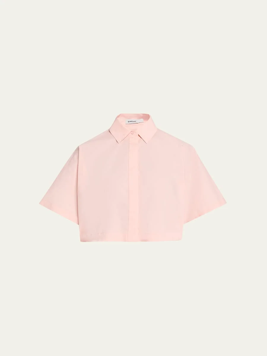 Blair Cropped Short-Sleeve Shirt - 1