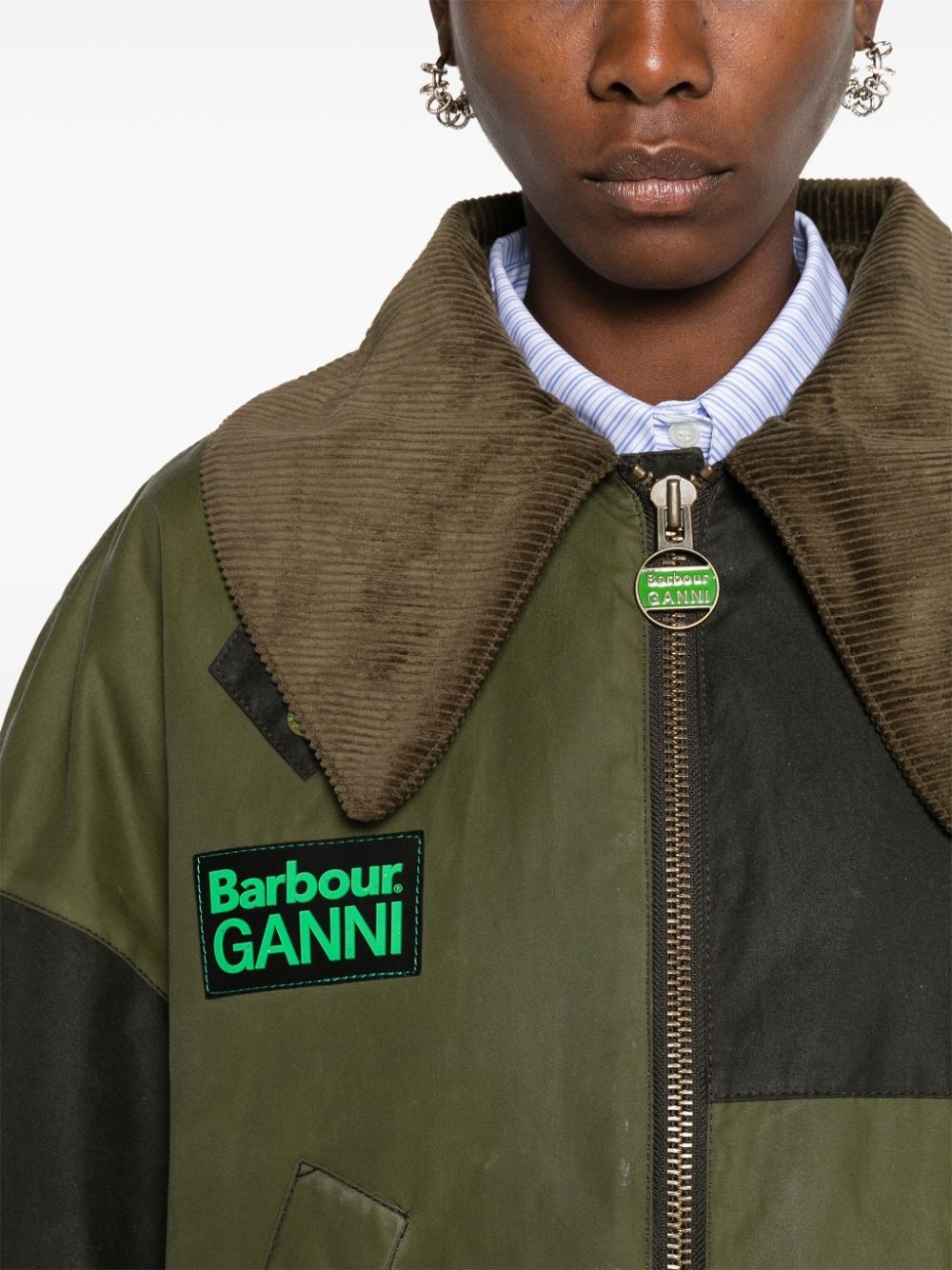 x Ganni waxed bomber jacket - 5