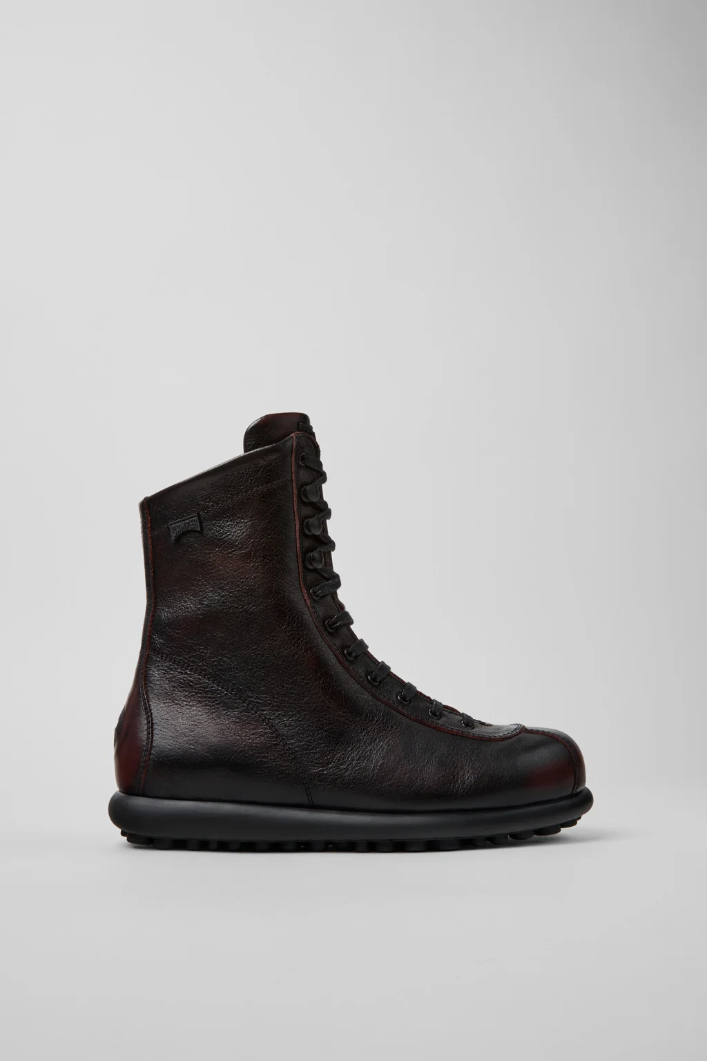 Pelotas Burgundy Leather Mid Boots for Women. - 1