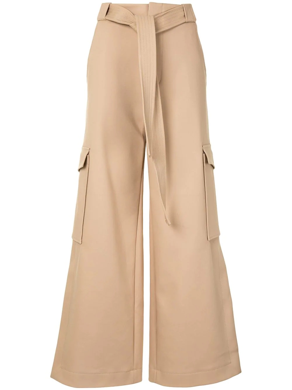 wide-leg cargo trousers - 1