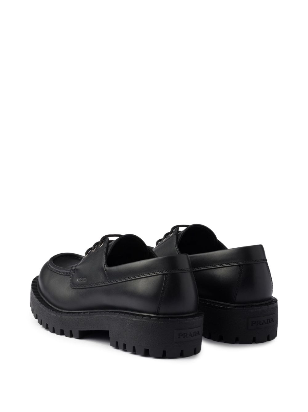 leather lace-up derby shoes - 3
